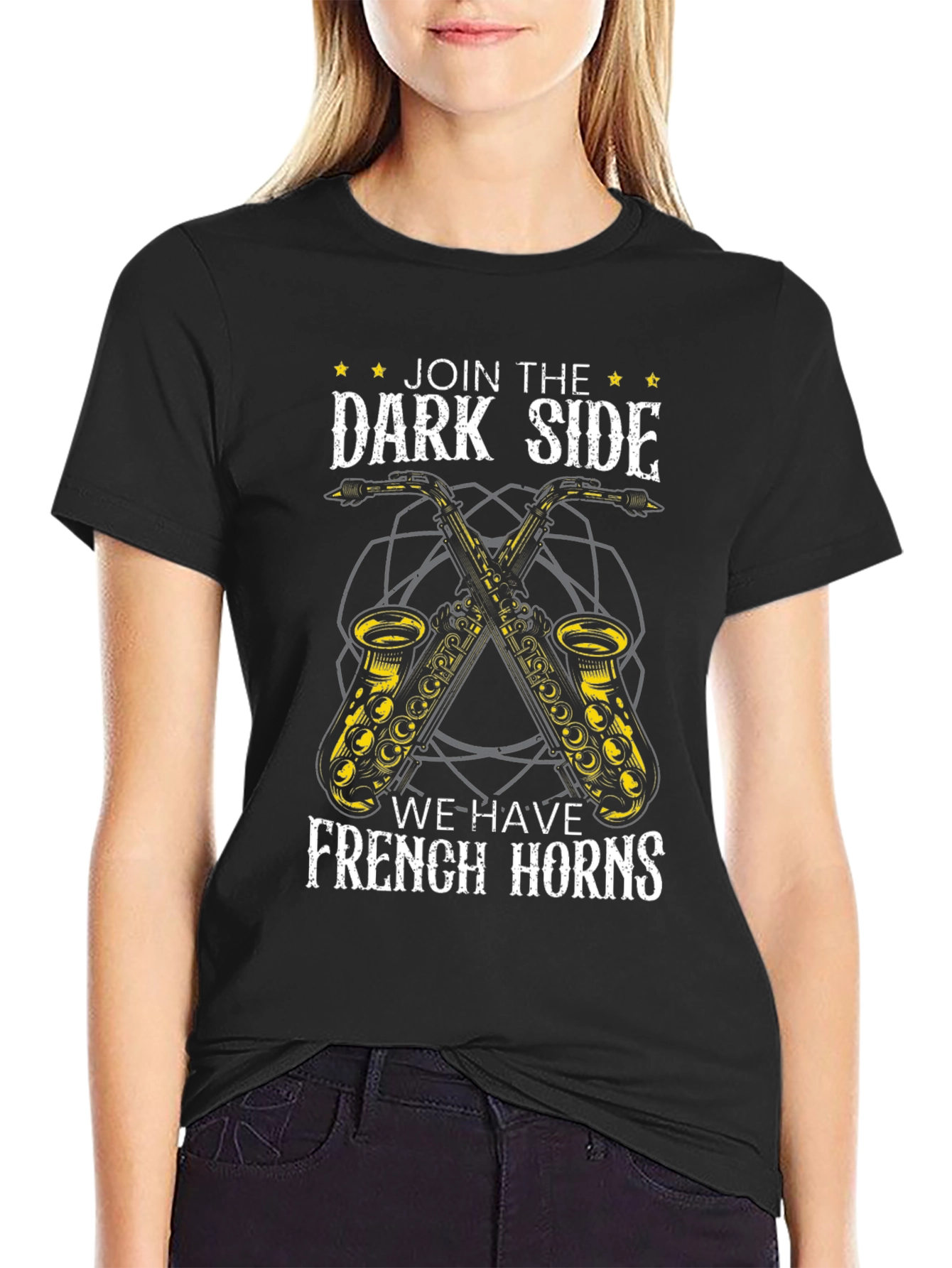 Dark Side French Horns Graphic Tee