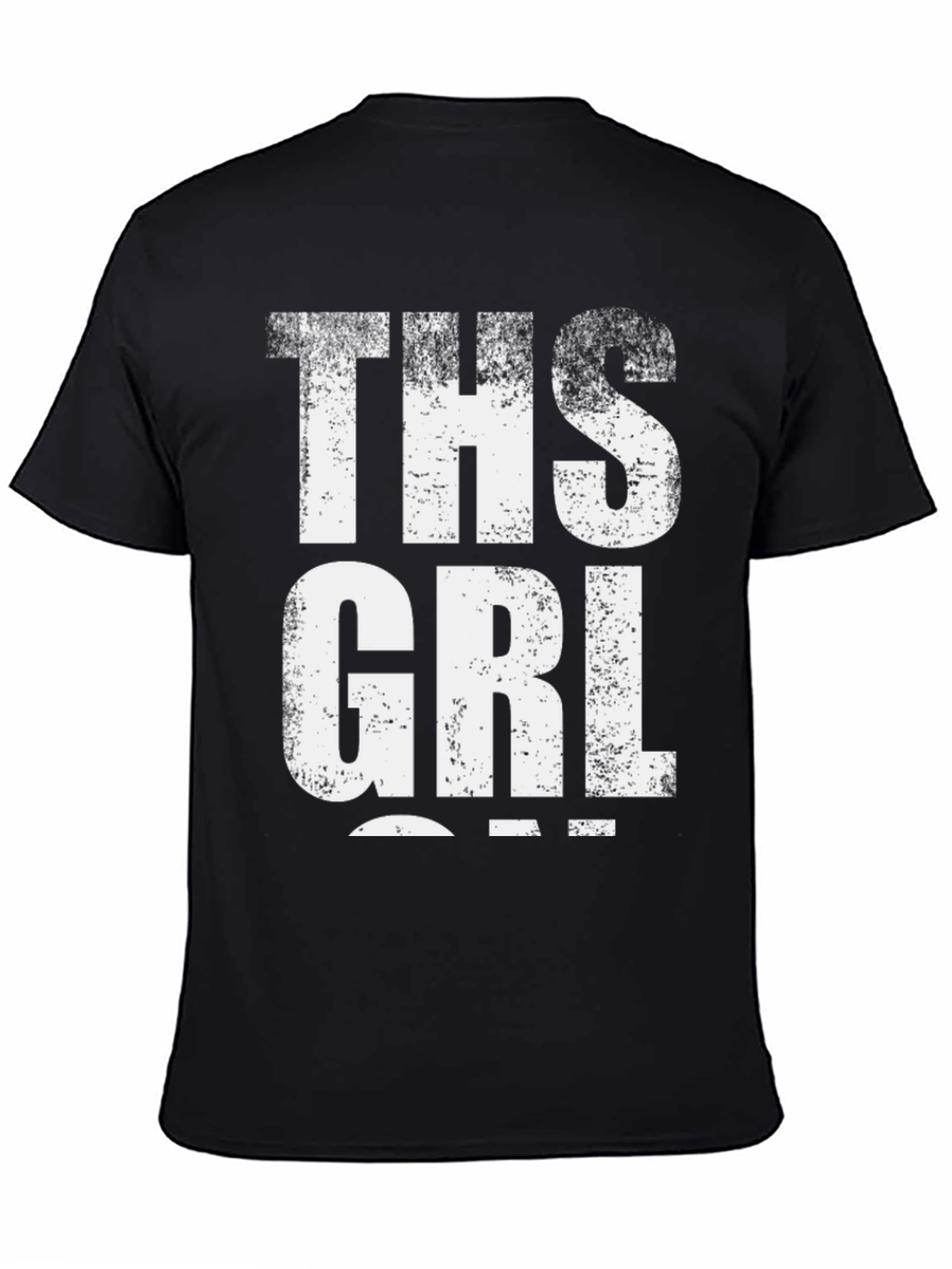 THS GRL Graphic Tee - Distressed Print