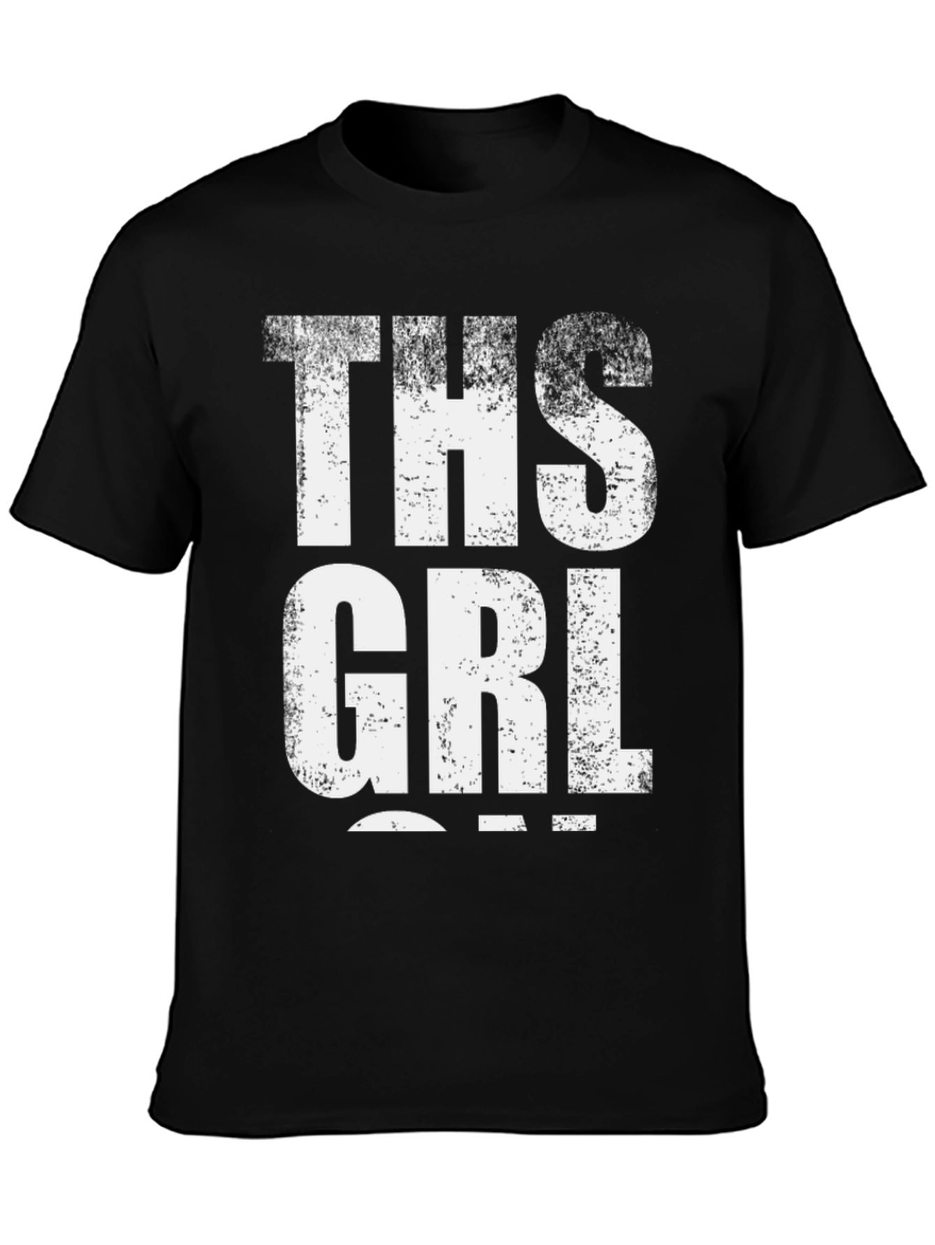 THS GRL Graphic Tee - Distressed Print