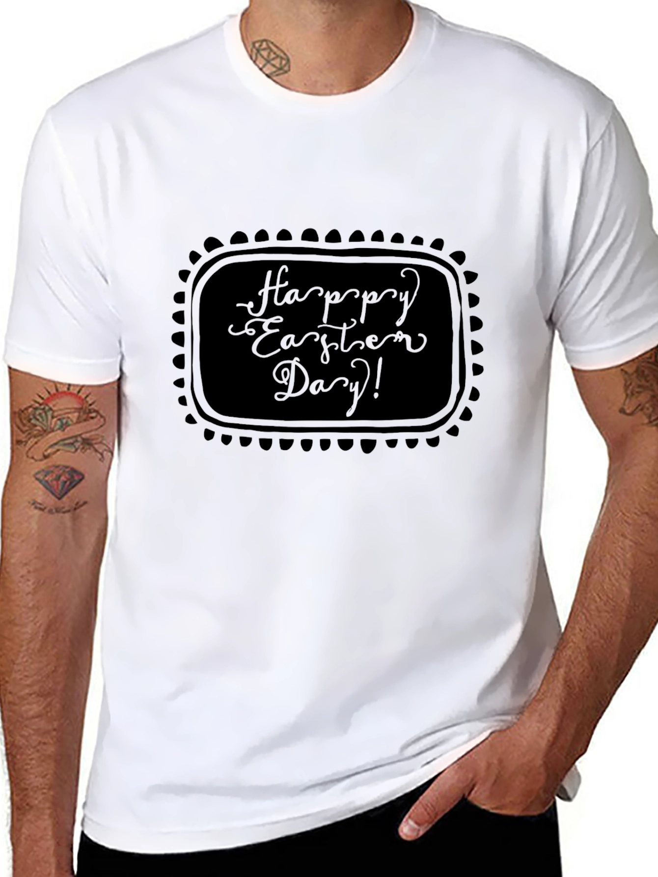 Happy Easter Day Black T-Shirt