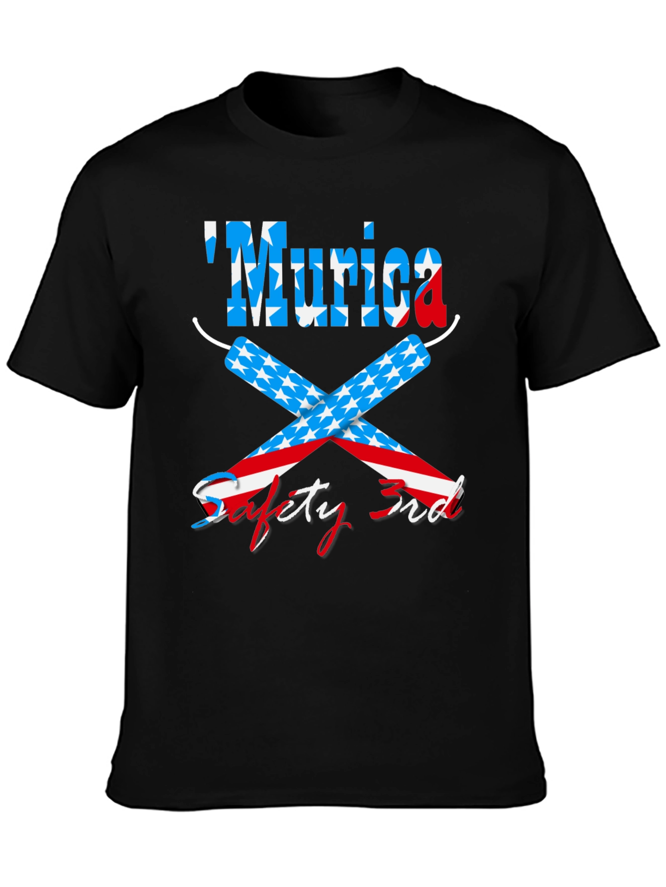 Funny Patriotic Murica Safety 3rd Graphic T-Shirt