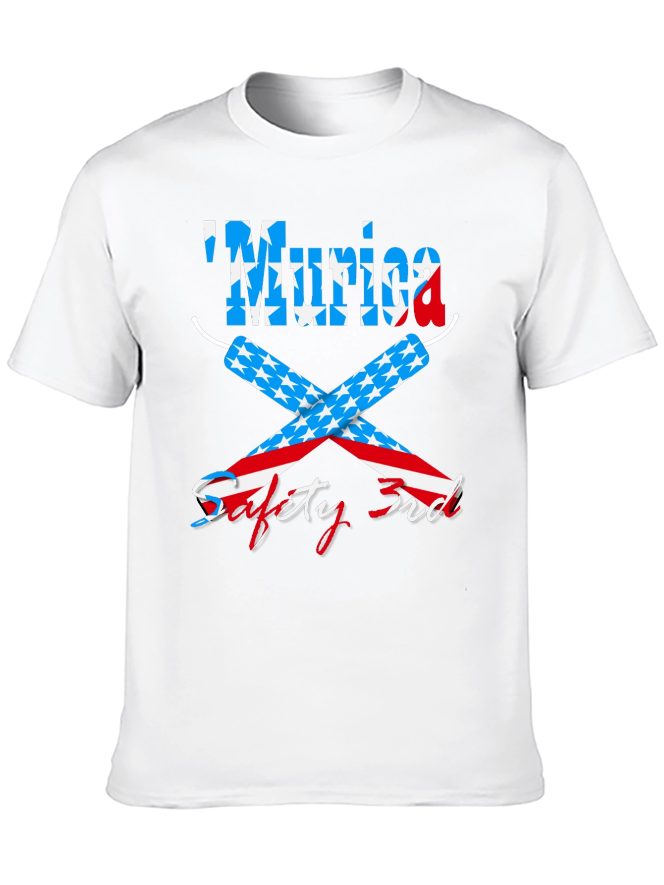 Funny Patriotic Murica Safety 3rd Graphic T-Shirt
