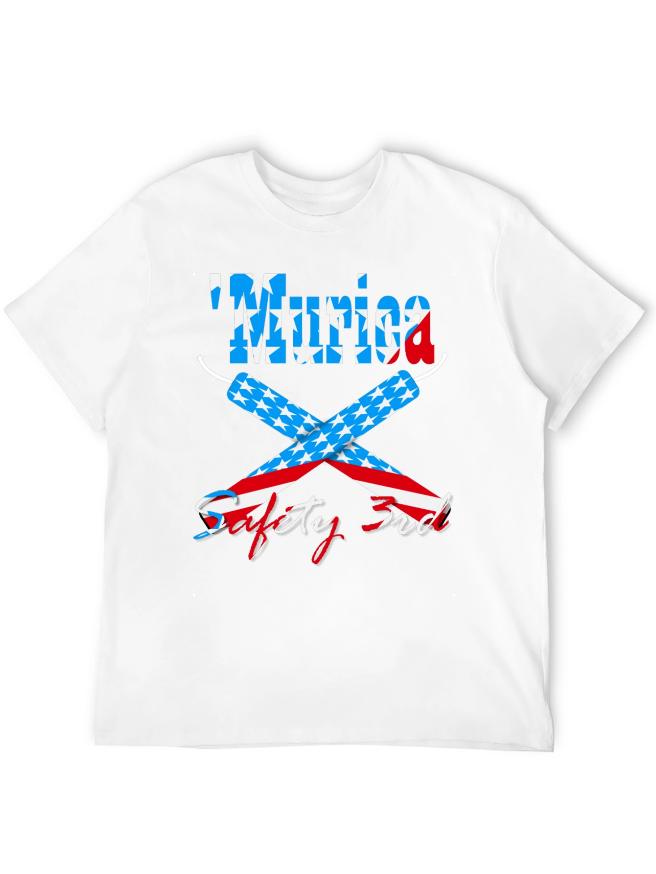 Funny Patriotic Murica Safety 3rd Graphic T-Shirt