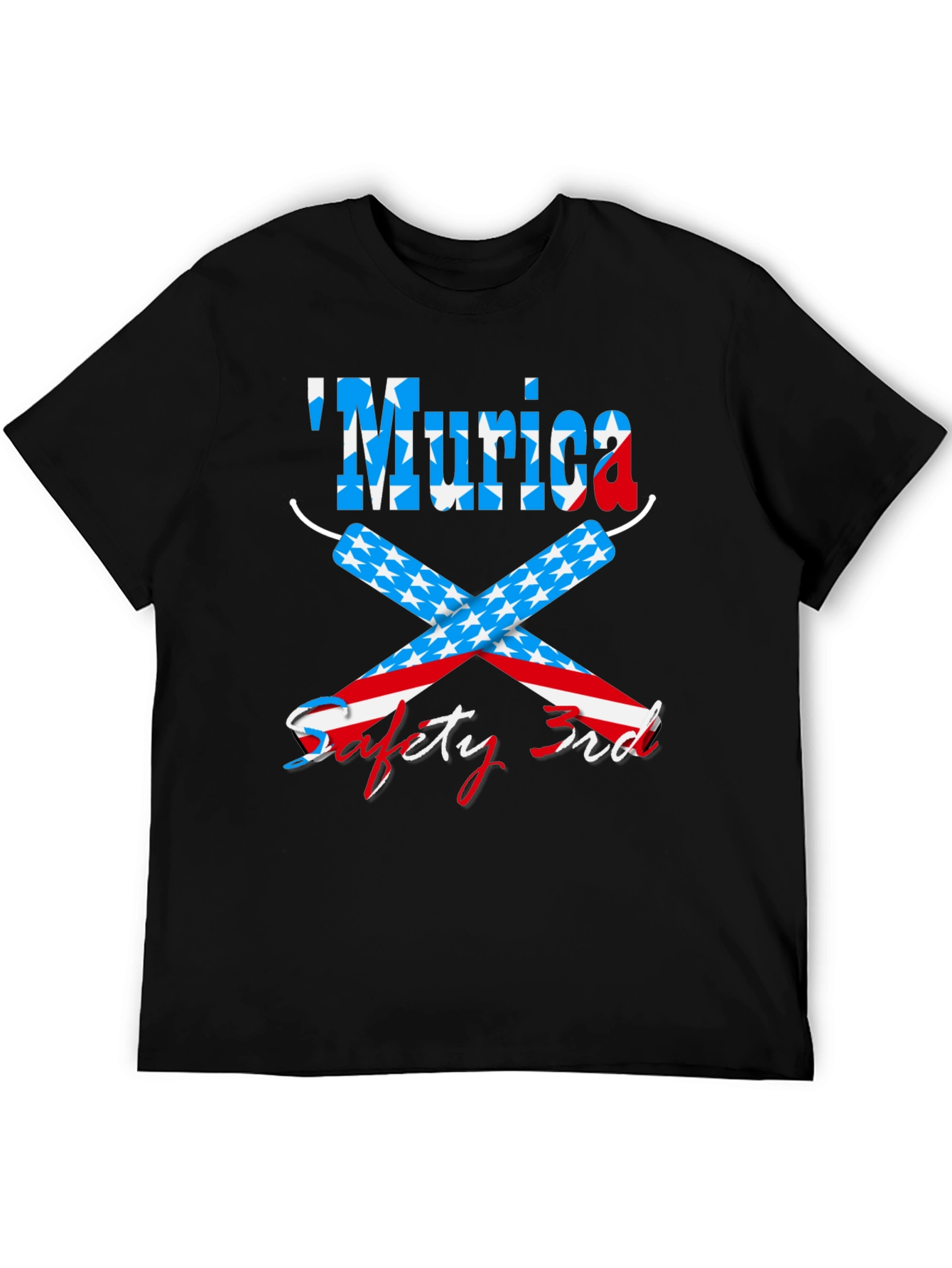 Funny Patriotic Murica Safety 3rd Graphic T-Shirt