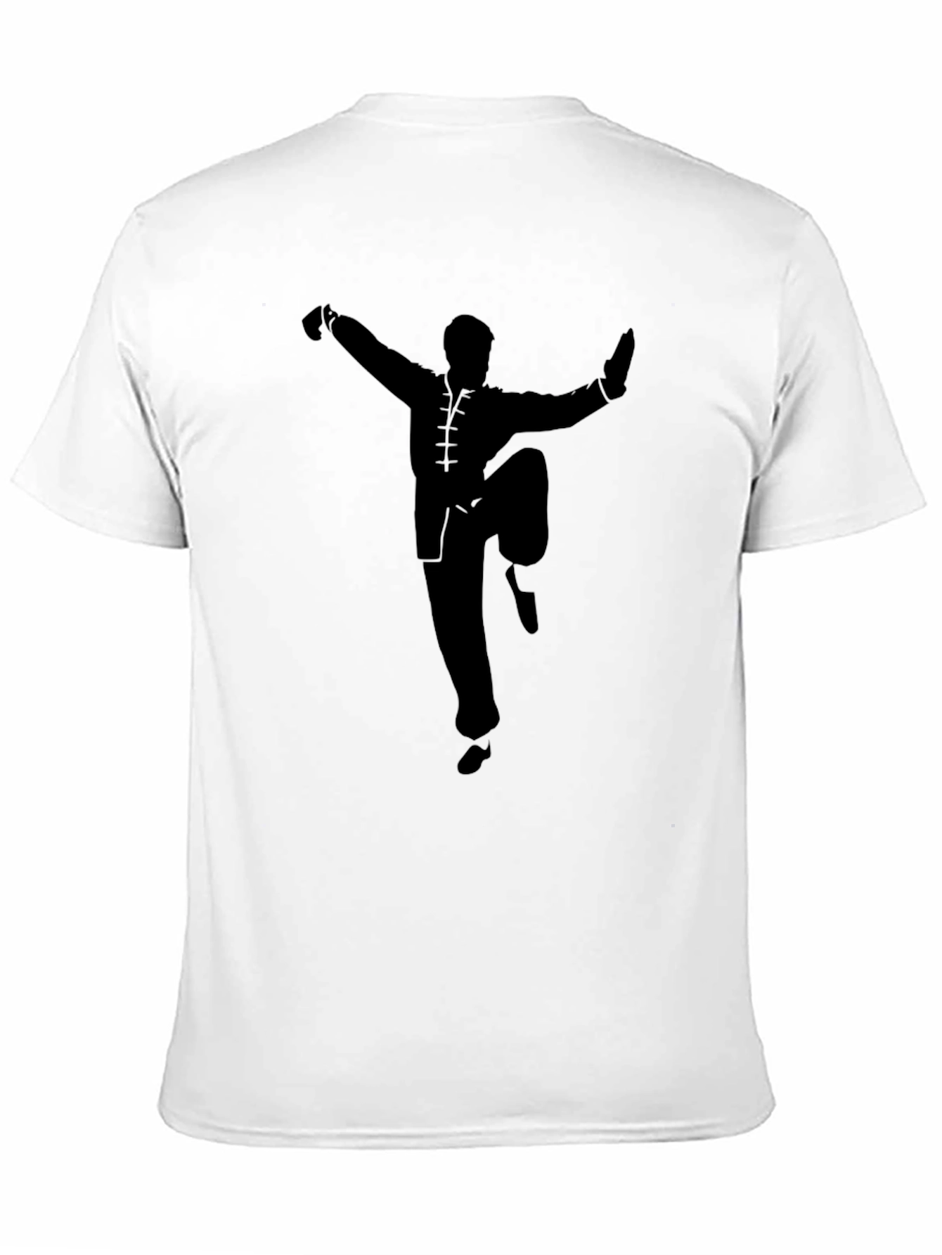 Black Martial Arts T-Shirt - Kung Fu Silhouette