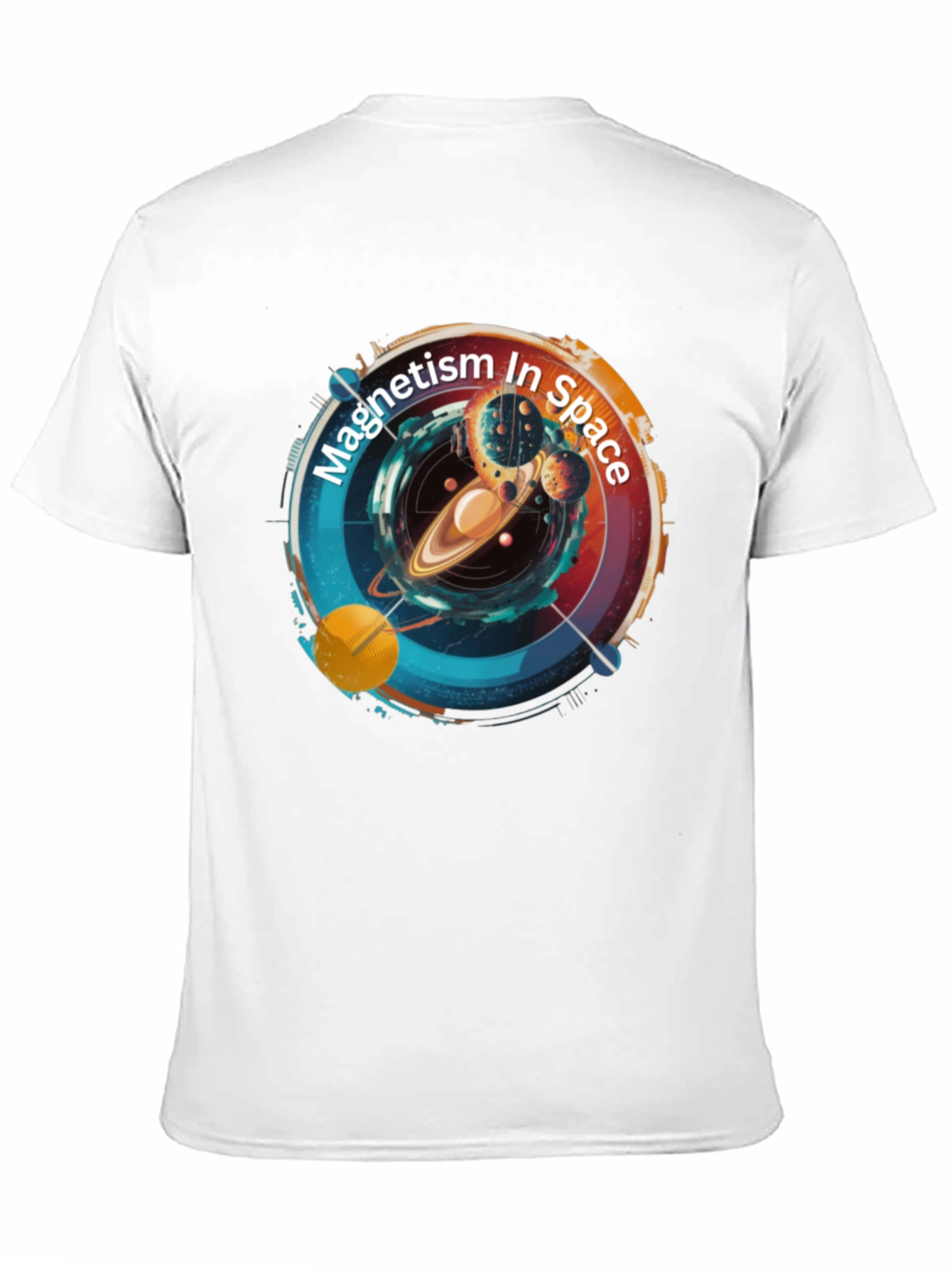Magnetism In Space Black T-Shirt