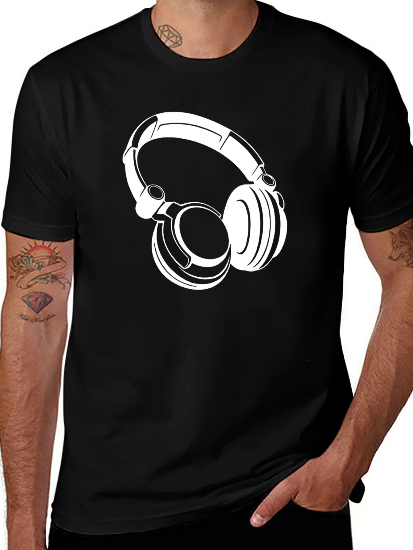 Headphone Graphic T-Shirt - Cool Music Lover Tee