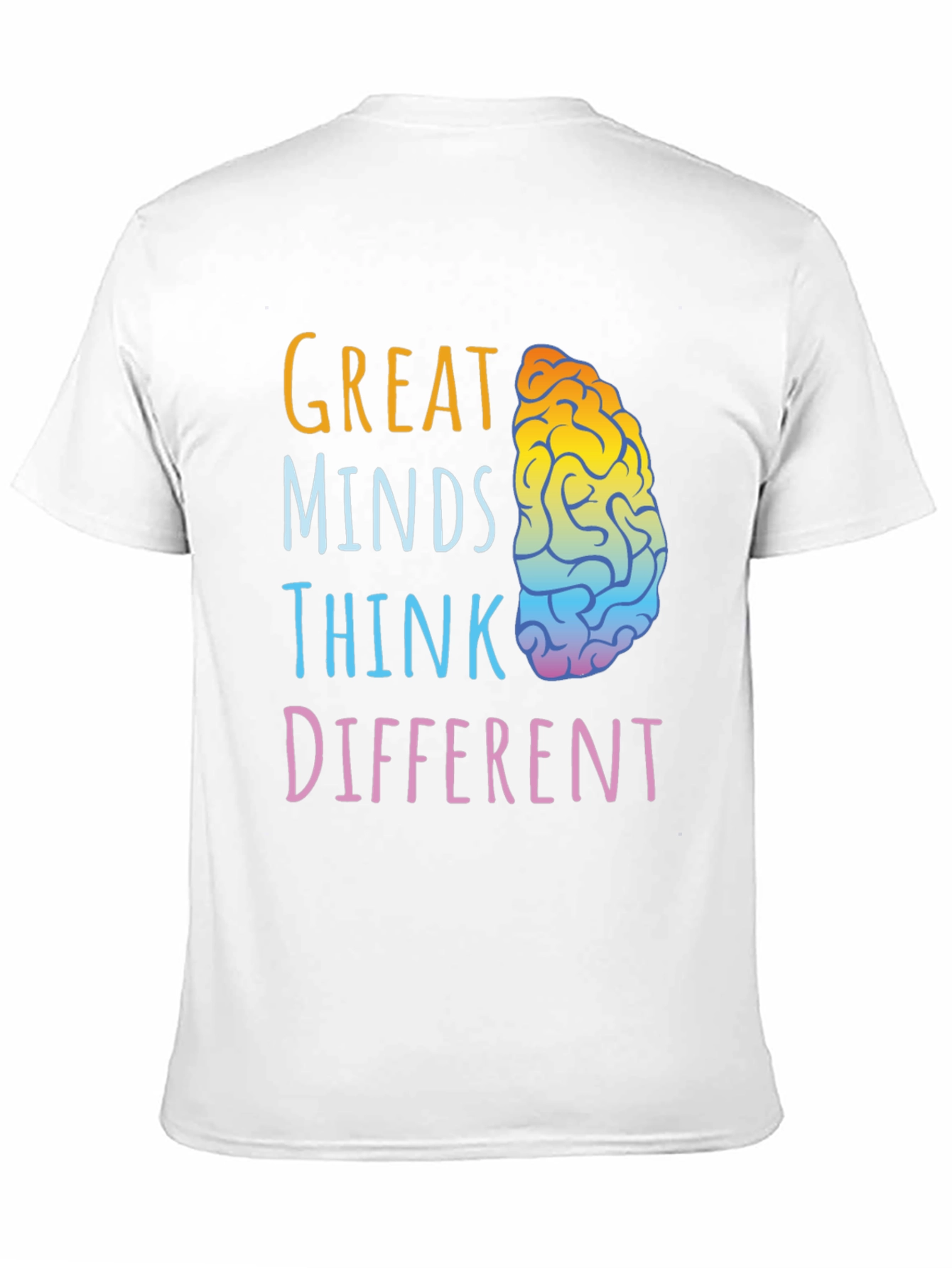Great Minds Think Different Brain Graphic T-Shirt