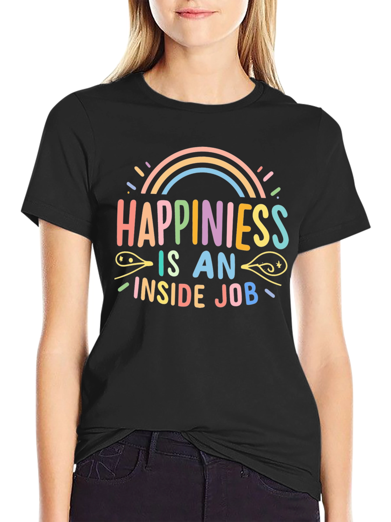 Happiness Inside Job Graphic Tee