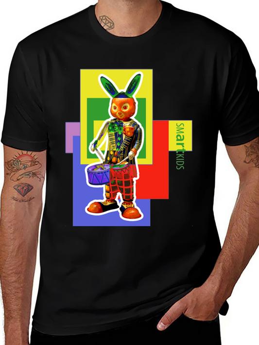 Funky Rabbit Drummer Graphic Tee