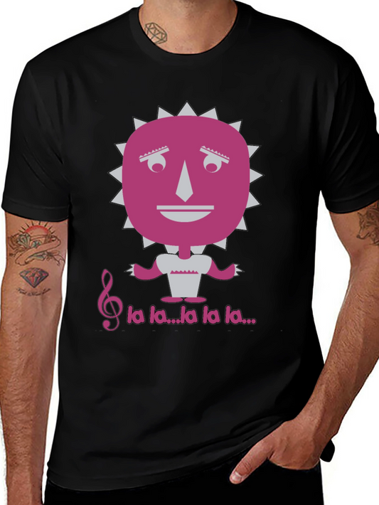 Musical Sun Face Graphic Tee - Unique Design
