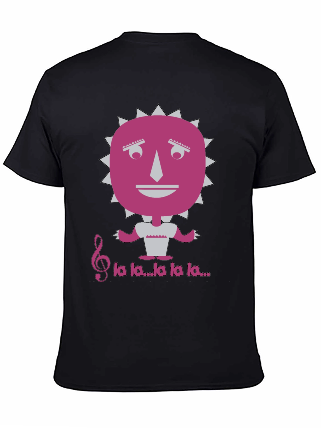 Musical Sun Face Graphic Tee - Unique Design