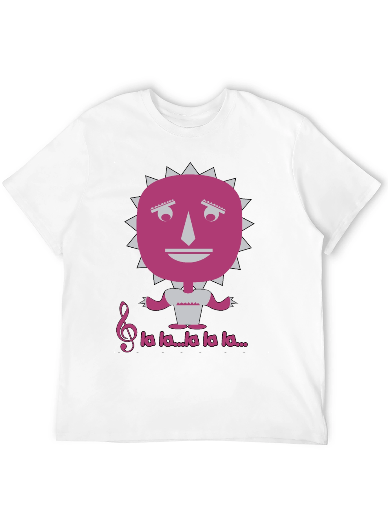 Musical Sun Face Graphic Tee - Unique Design