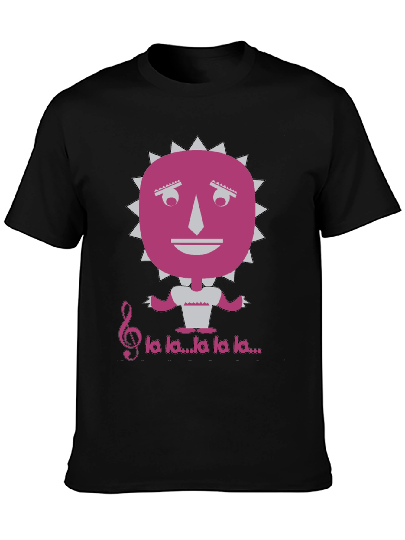 Musical Sun Face Graphic Tee - Unique Design