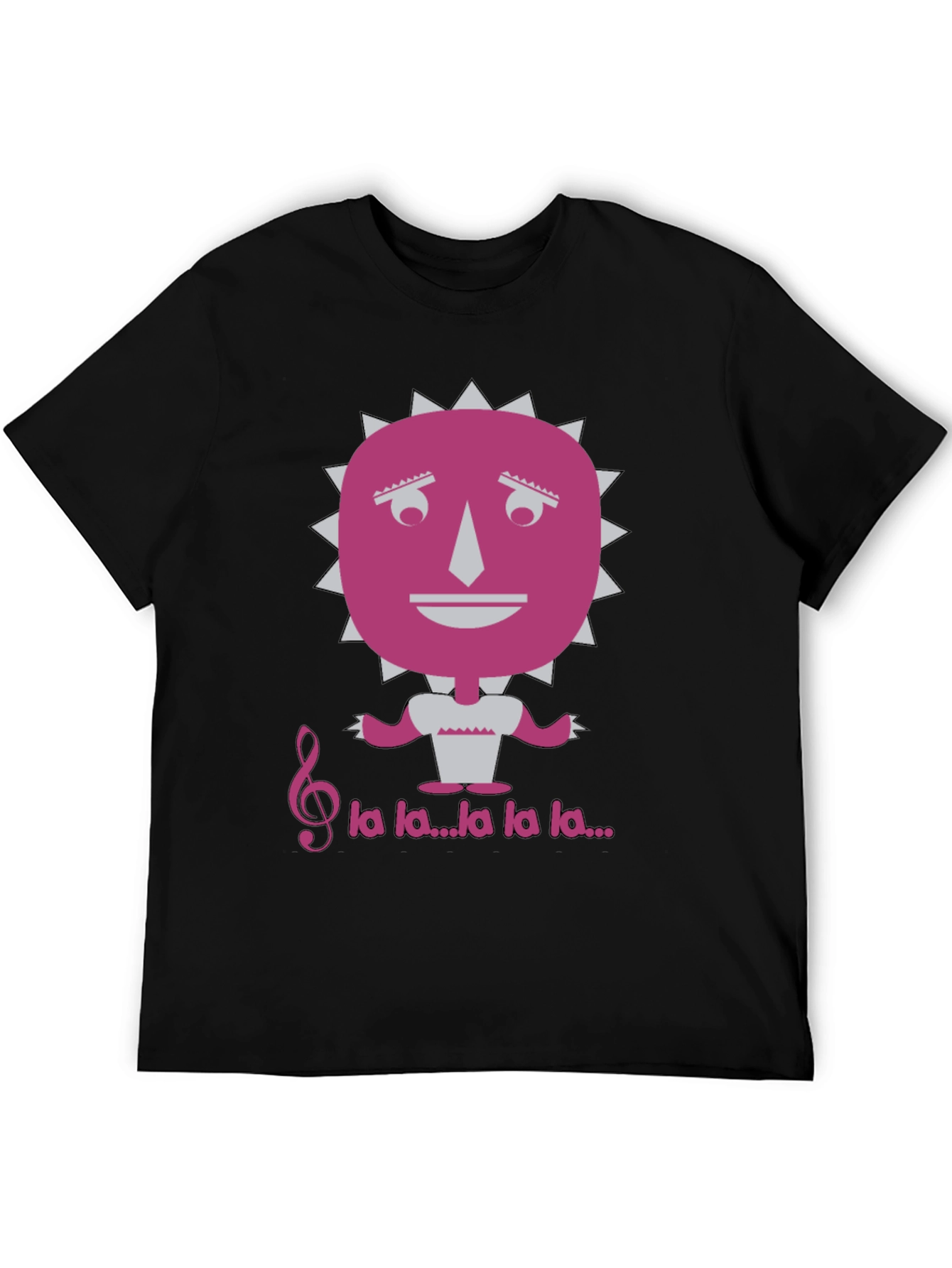 Musical Sun Face Graphic Tee - Unique Design
