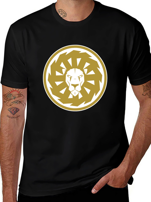 Lion Sun Wheel Black T-Shirt