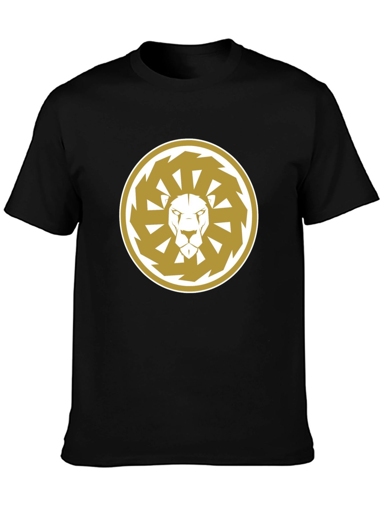 Lion Sun Wheel Black T-Shirt