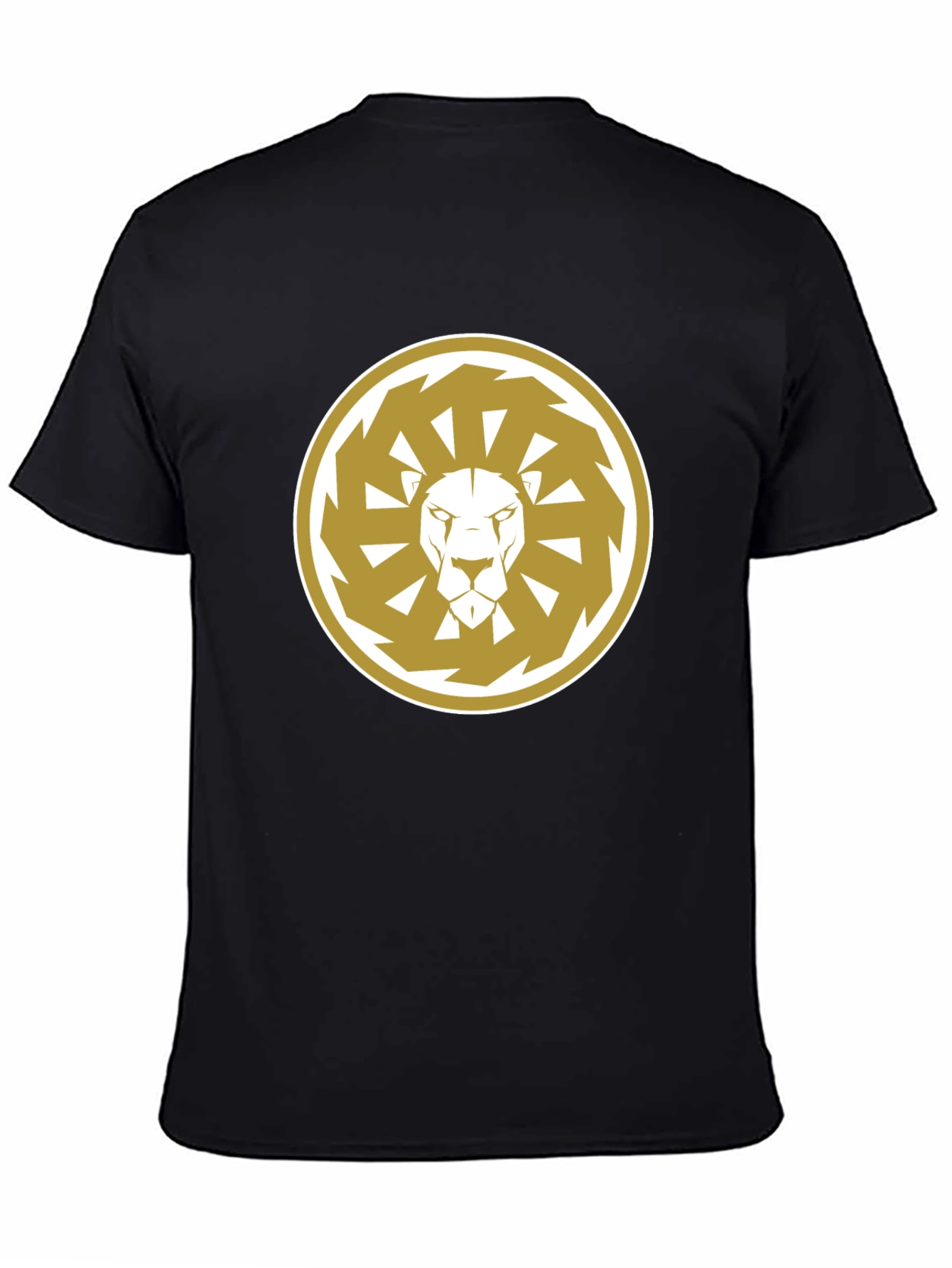 Lion Sun Wheel Black T-Shirt