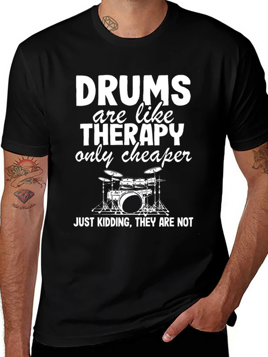 Funny Drummer T-Shirt - Therapy Alternative