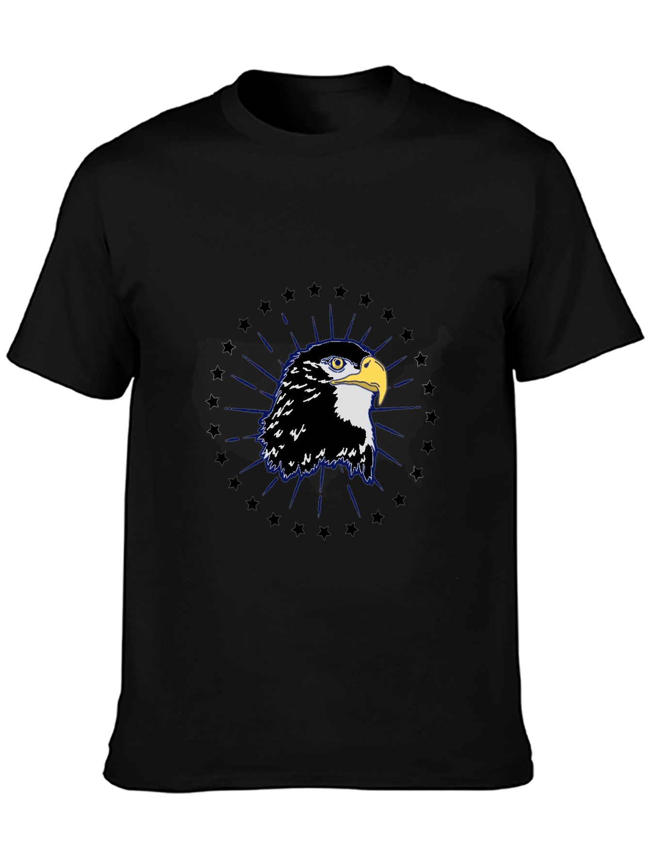 Eagle Graphic Tee - Black Cotton Blend