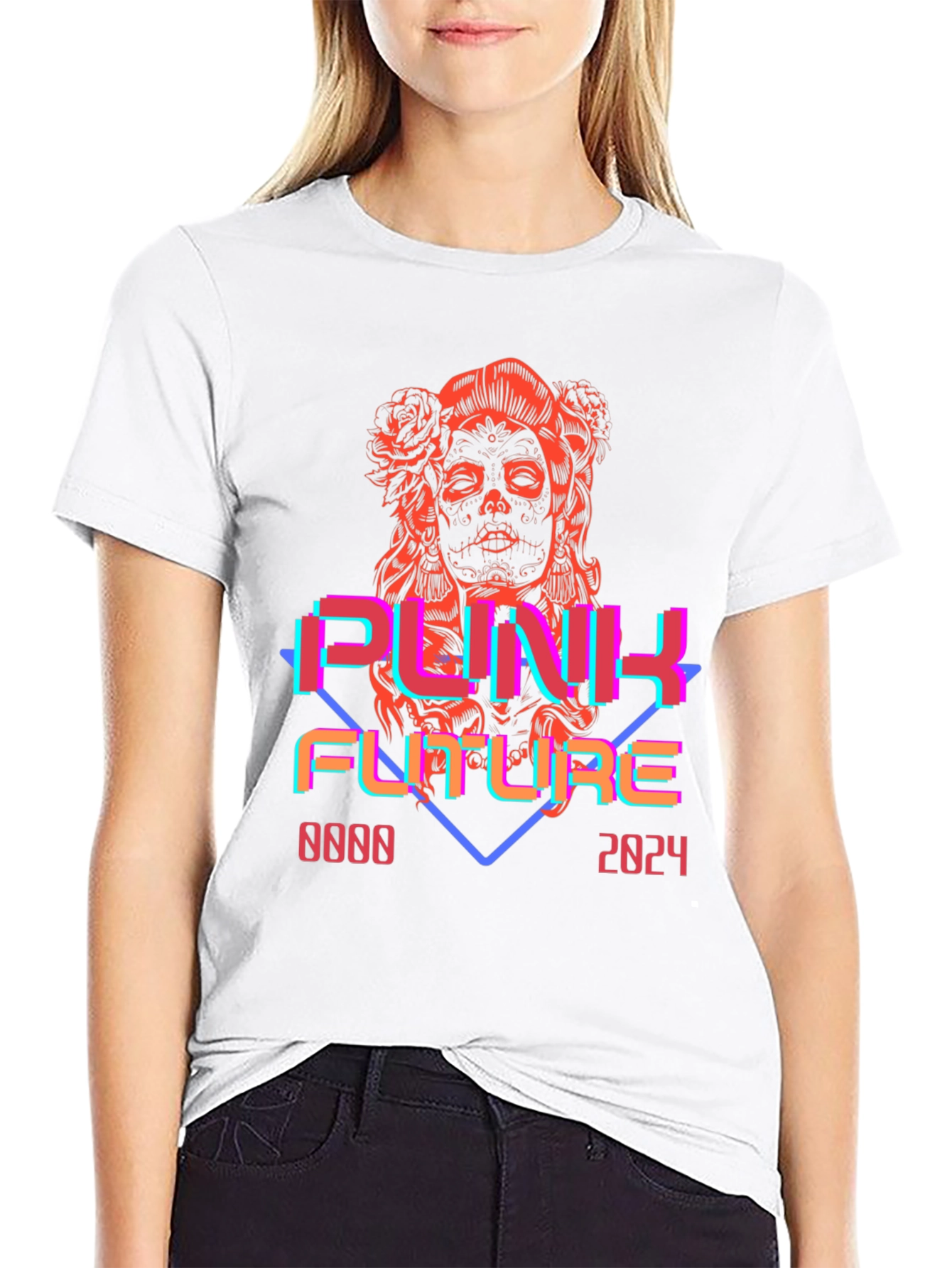 Punk Future Graphic Tee - Retro Cyberpunk Style