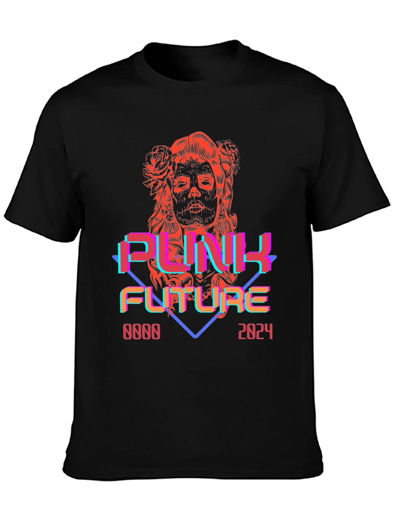 Punk Future Graphic Tee - Retro Cyberpunk Style