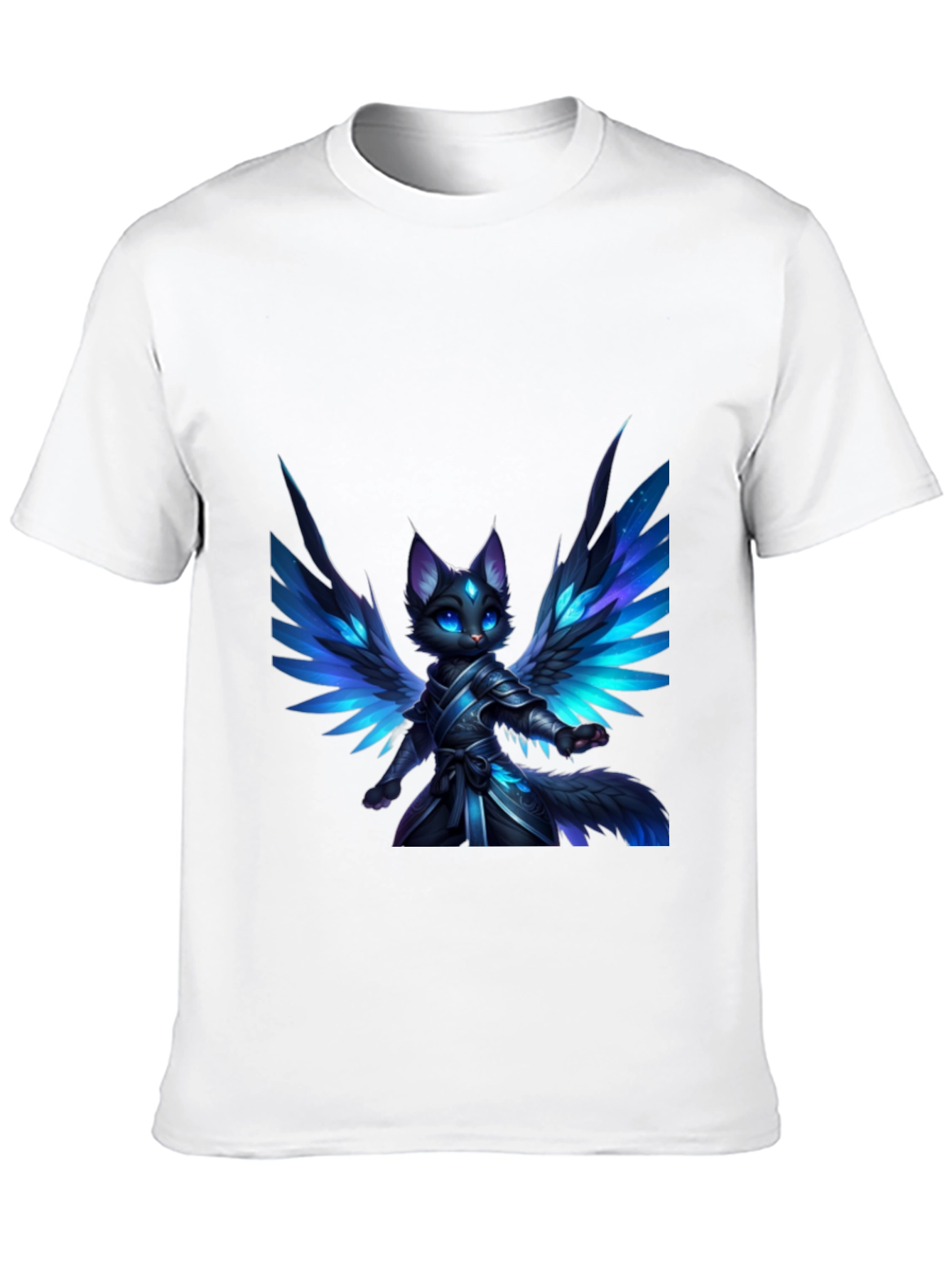 Winged Feline Warrior Graphic Tee