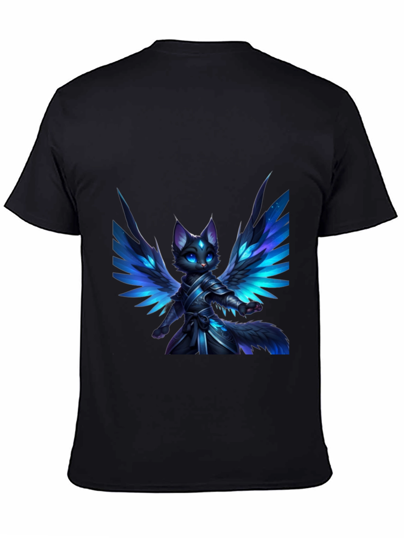Winged Feline Warrior Graphic Tee