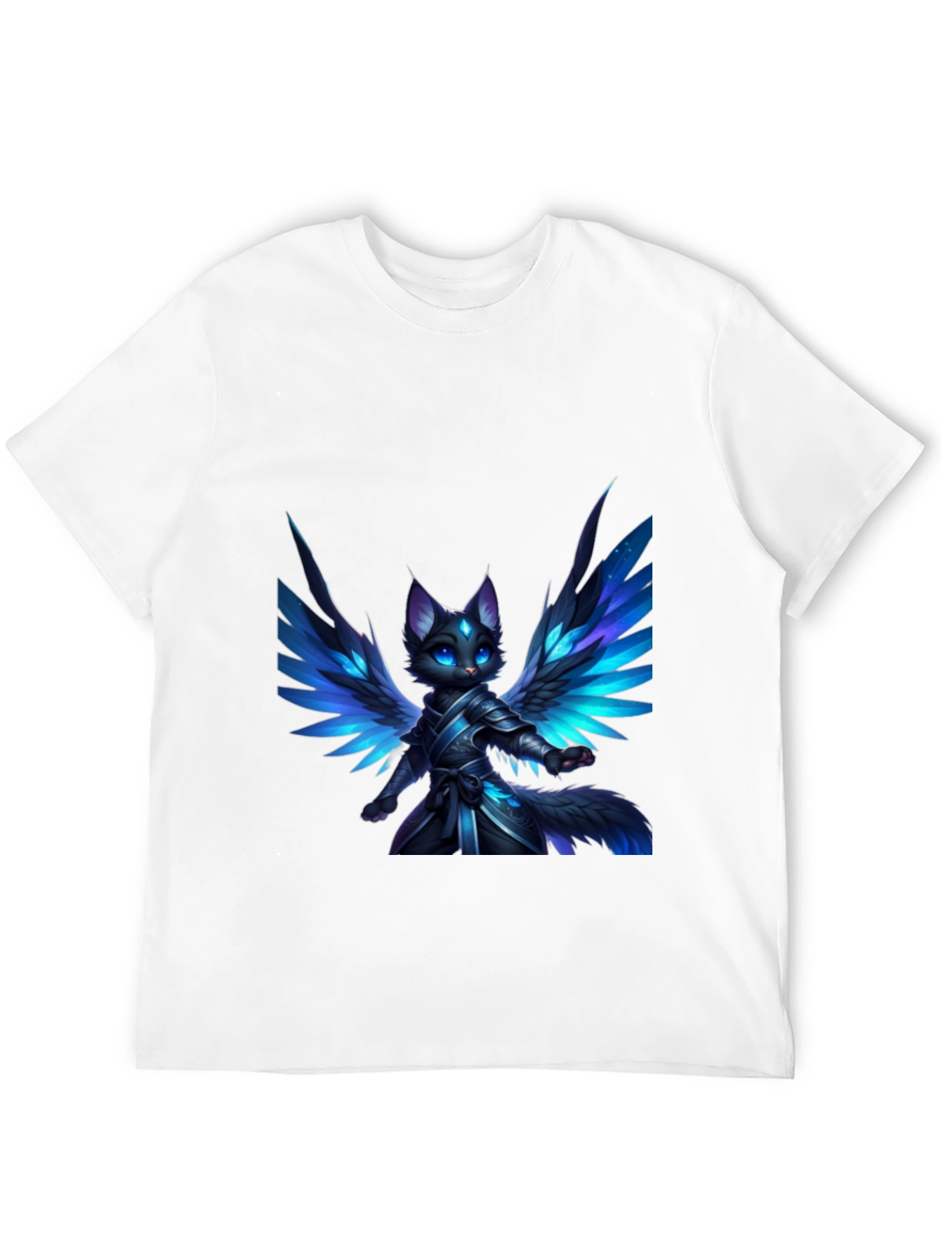 Winged Feline Warrior Graphic Tee
