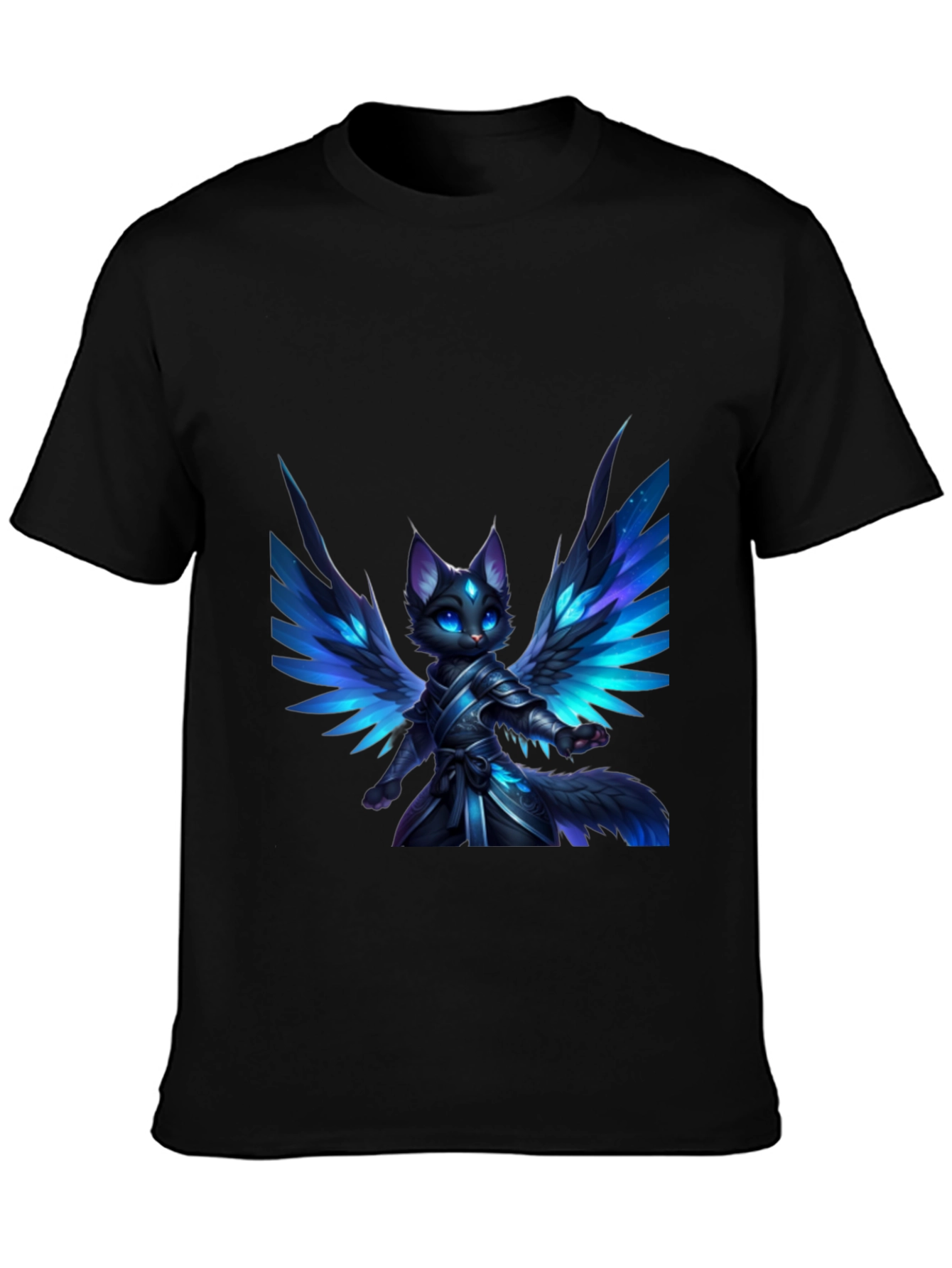 Winged Feline Warrior Graphic Tee