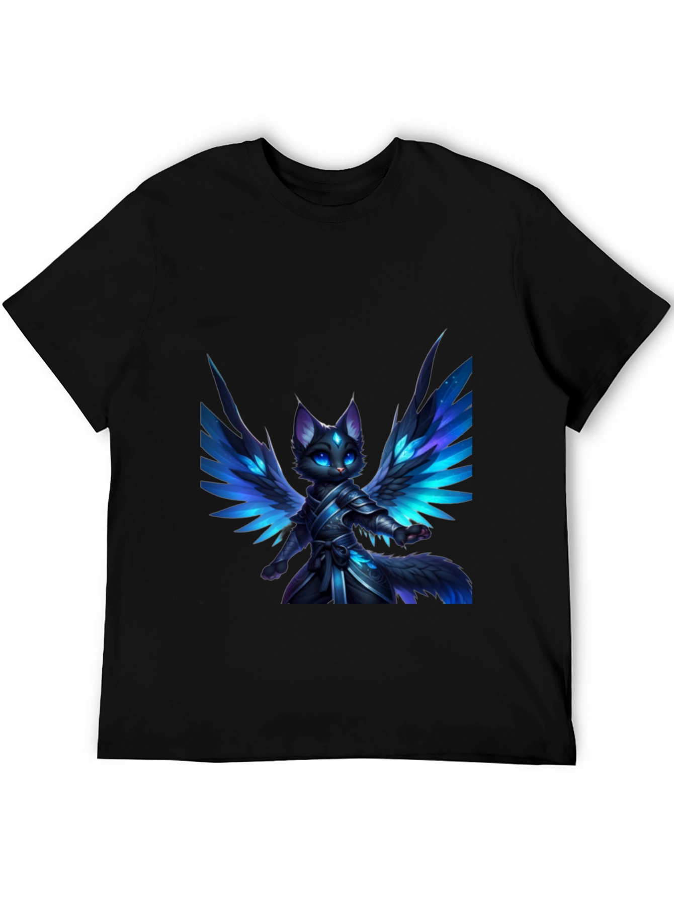 Winged Feline Warrior Graphic Tee