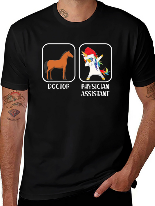 Doctor PA Horse Unicorn Dabbing T-Shirt