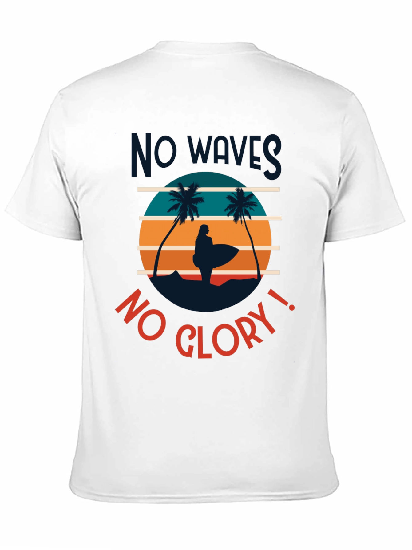 Retro Surf Tee - No Waves No Glory