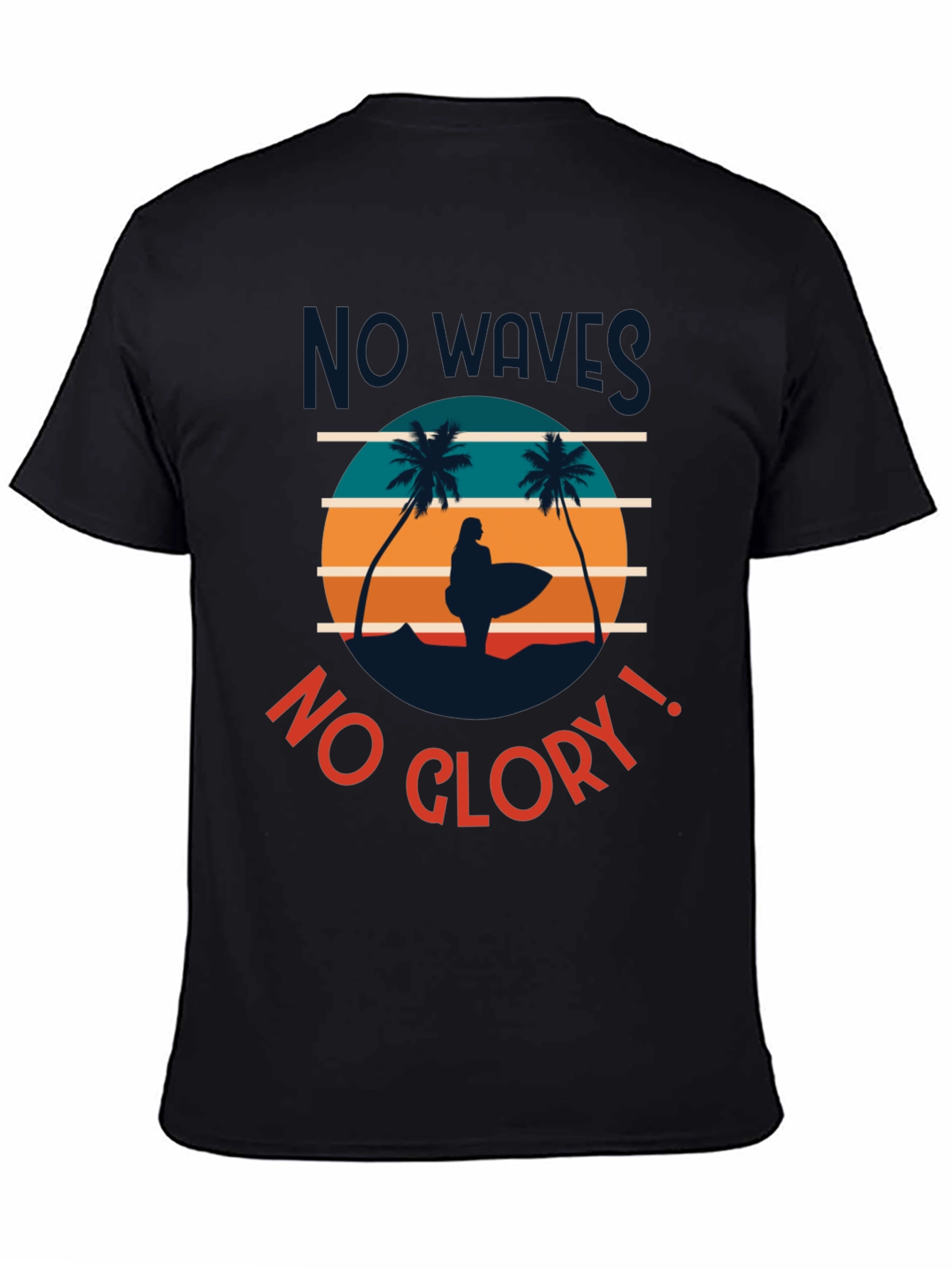 Retro Surf Tee - No Waves No Glory