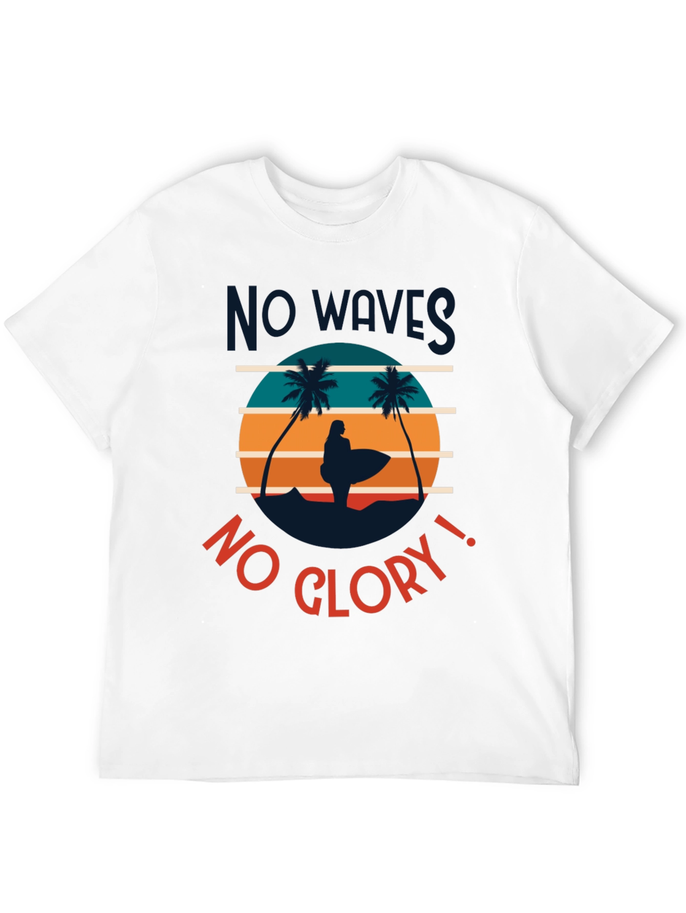 Retro Surf Tee - No Waves No Glory