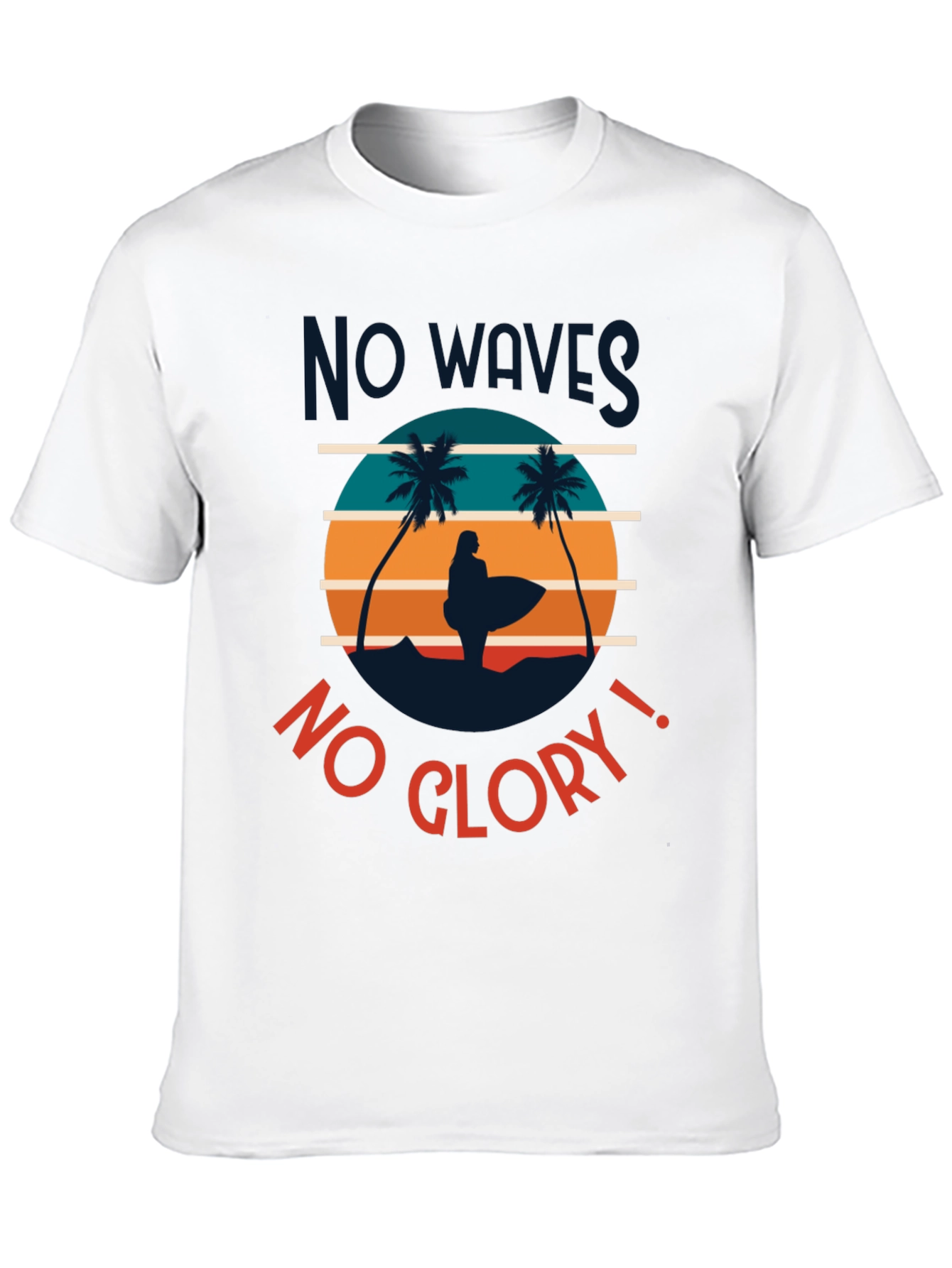 Retro Surf Tee - No Waves No Glory