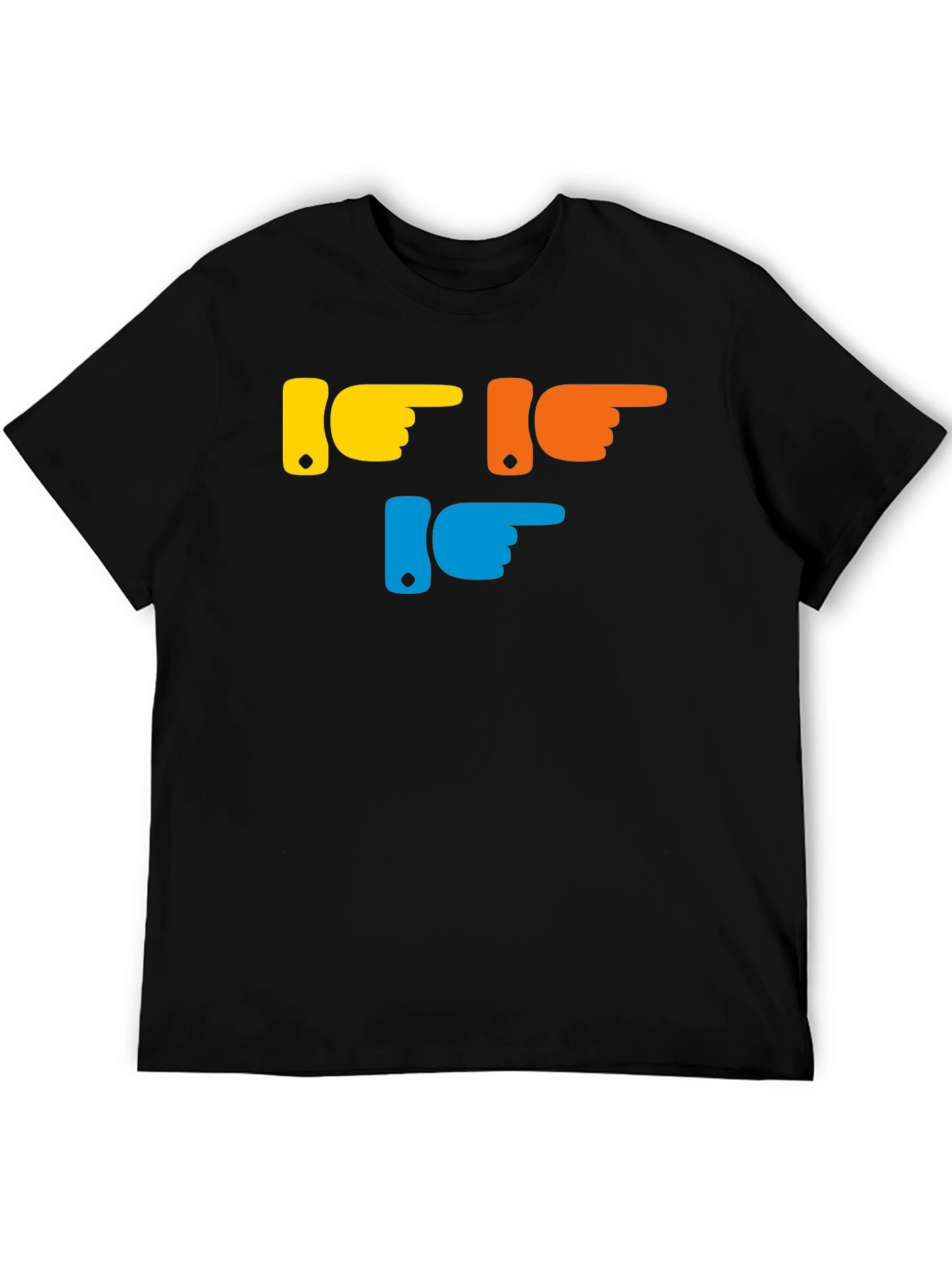 Pointing Fingers Graphic T-Shirt - Trendy Casual Wear