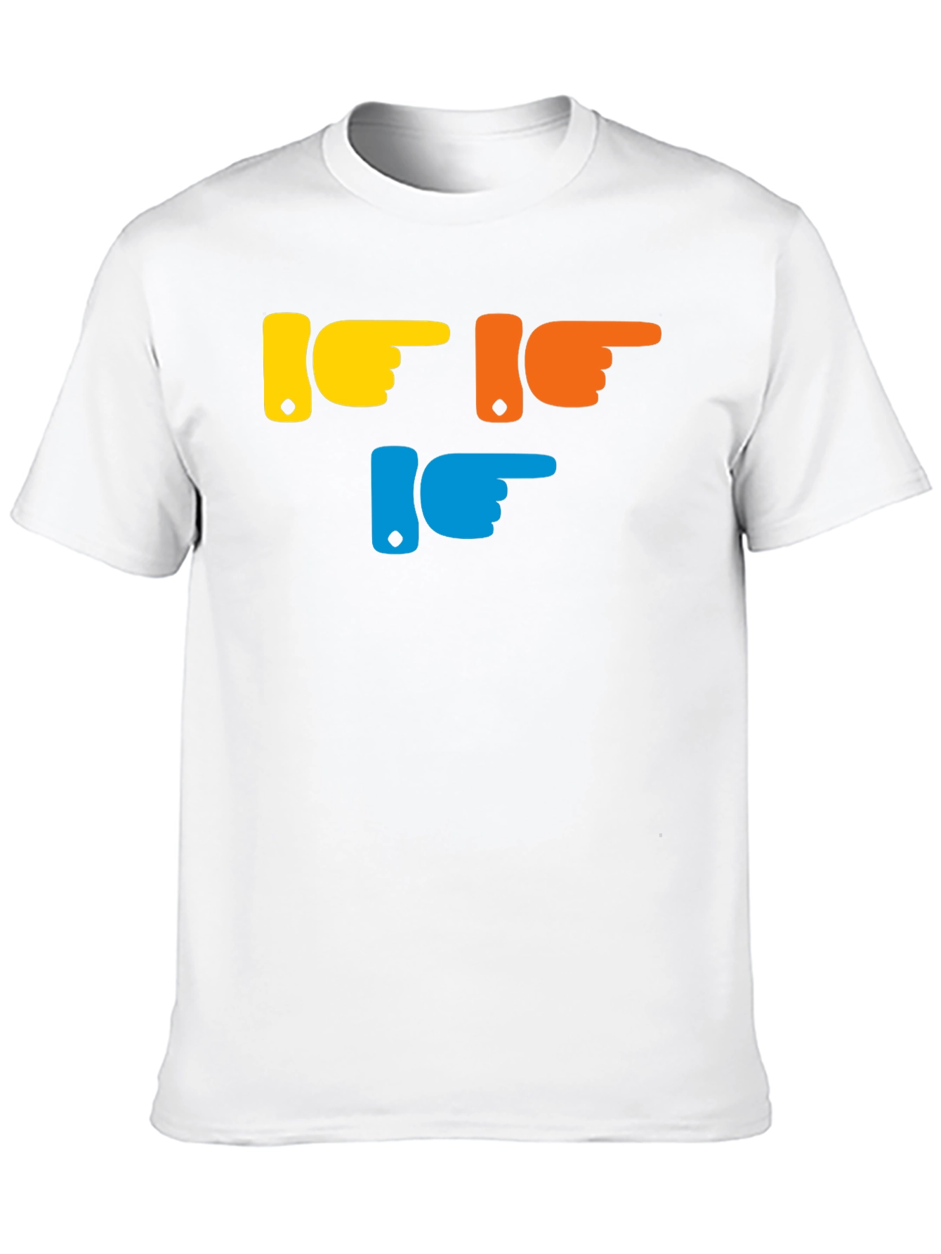 Pointing Fingers Graphic T-Shirt - Trendy Casual Wear
