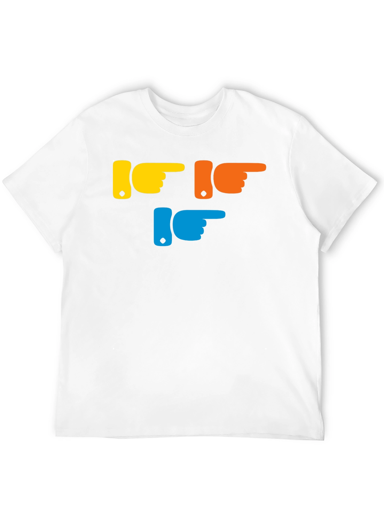 Pointing Fingers Graphic T-Shirt - Trendy Casual Wear