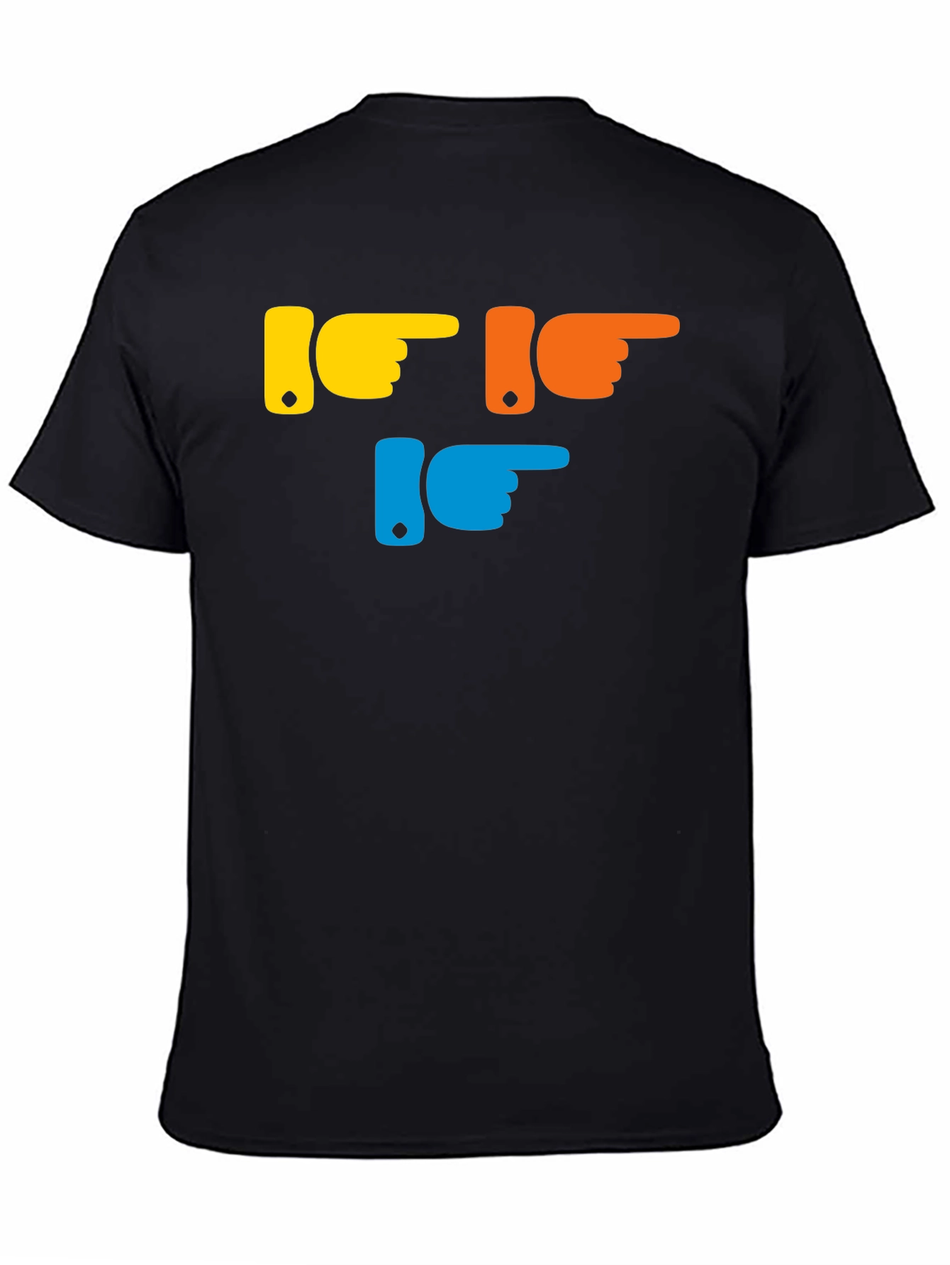 Pointing Fingers Graphic T-Shirt - Trendy Casual Wear