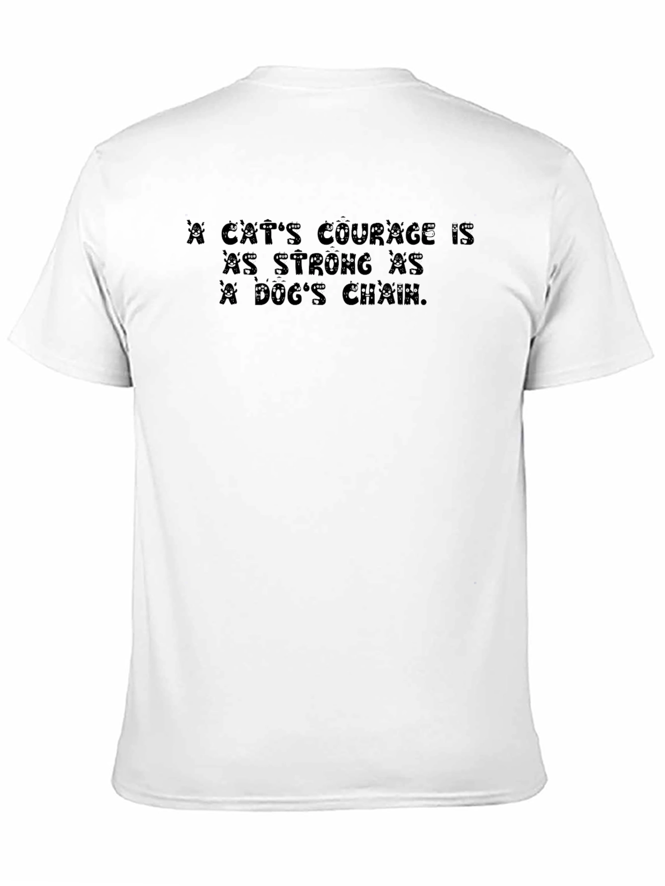 Cat Courage Dog Chain Graphic Tee