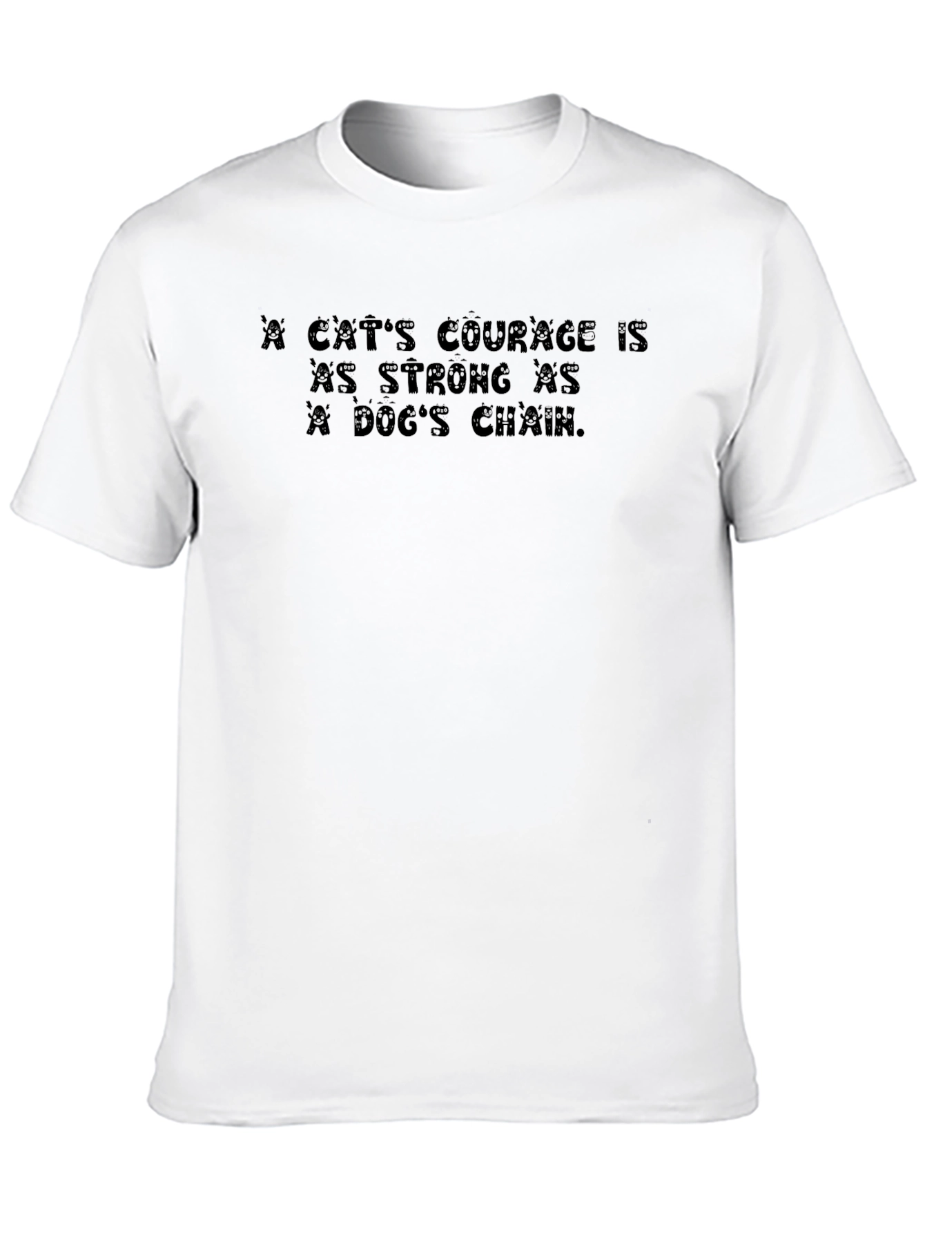 Cat Courage Dog Chain Graphic Tee