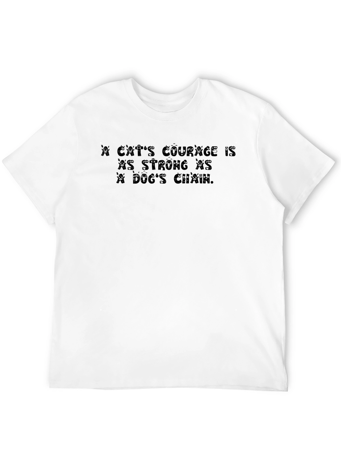 Cat Courage Dog Chain Graphic Tee