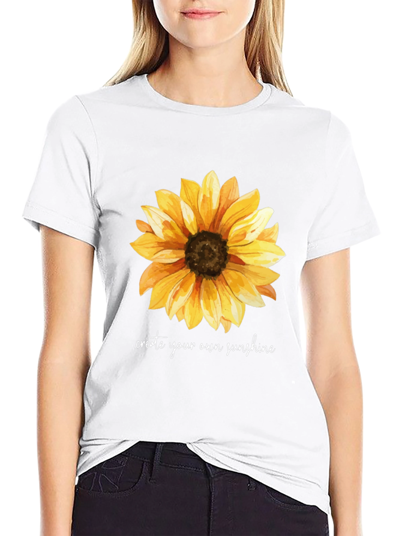 Sunflower Graphic T-Shirt - Create Your Own Sunshine