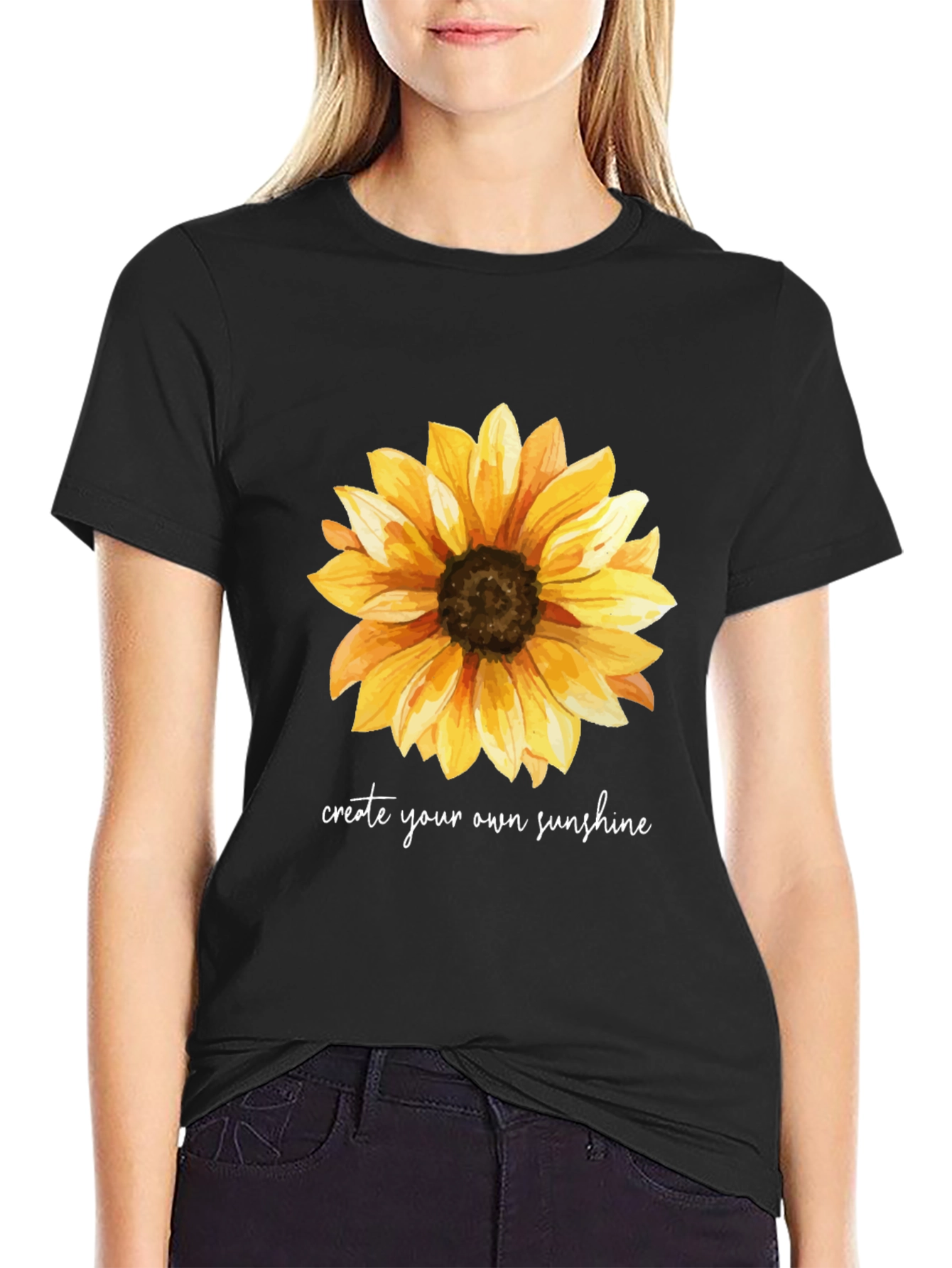 Sunflower Graphic T-Shirt - Create Your Own Sunshine