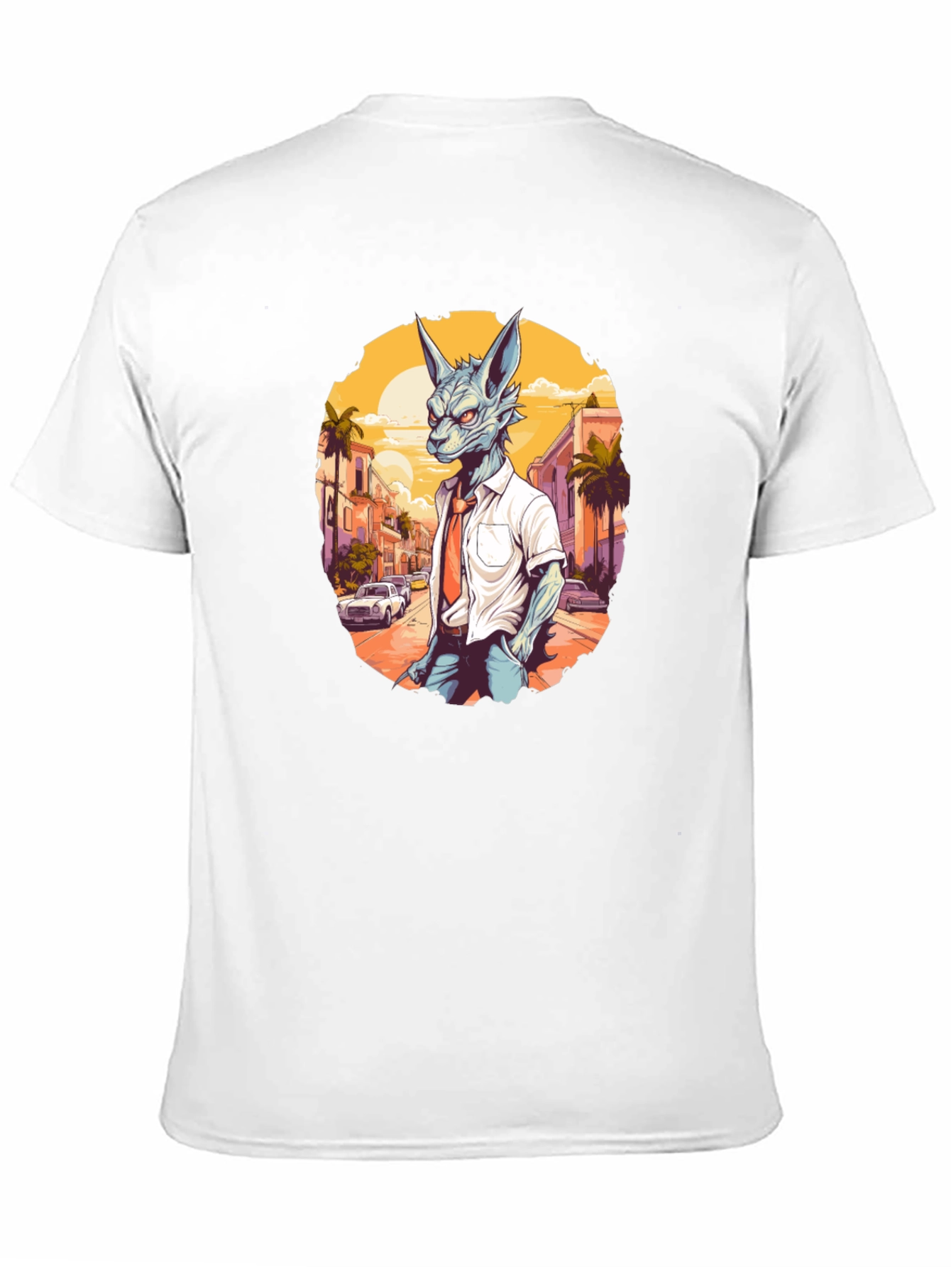 Anthropomorphic Wolf in Suit Graphic Tee