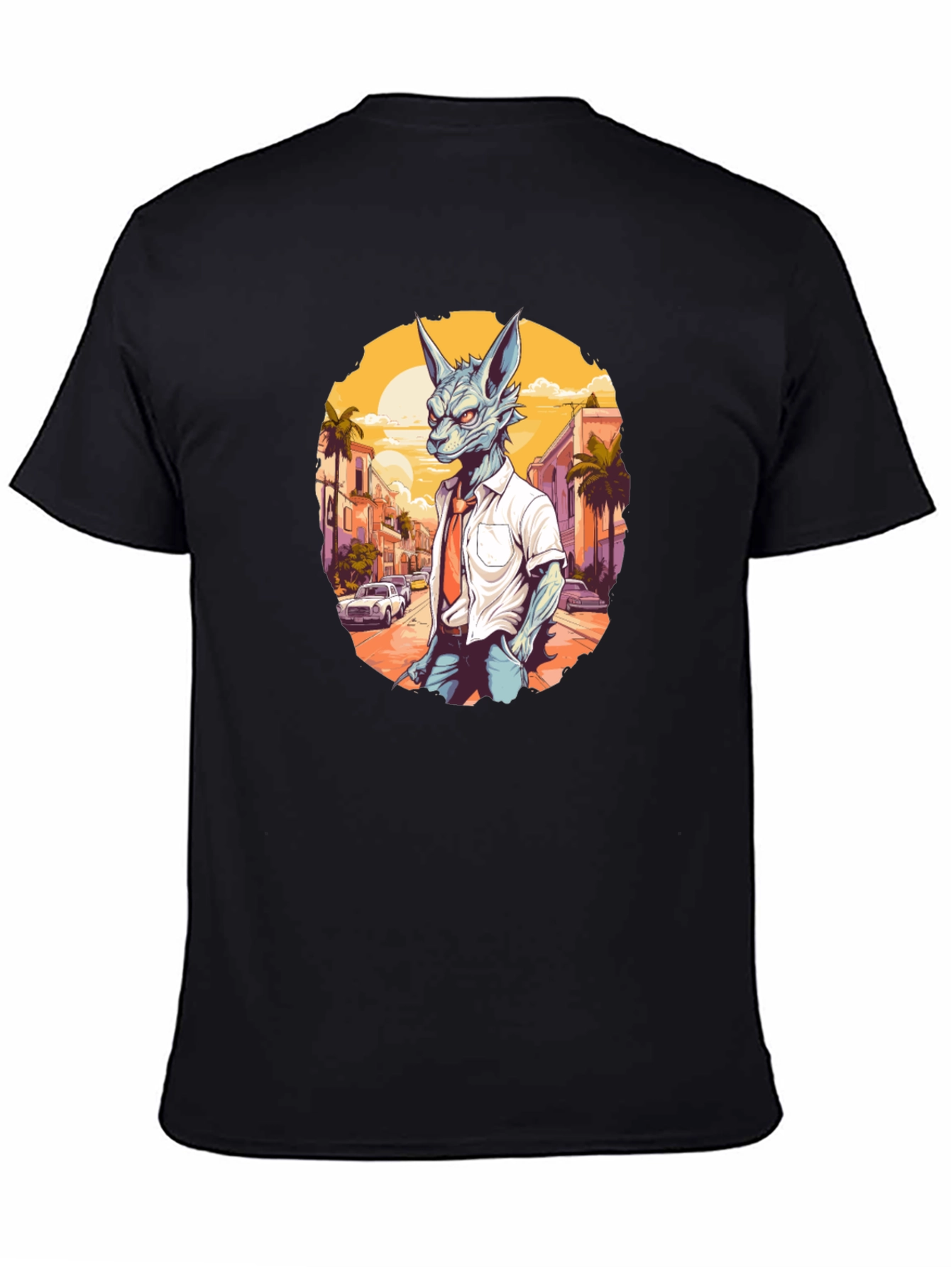 Anthropomorphic Wolf in Suit Graphic Tee