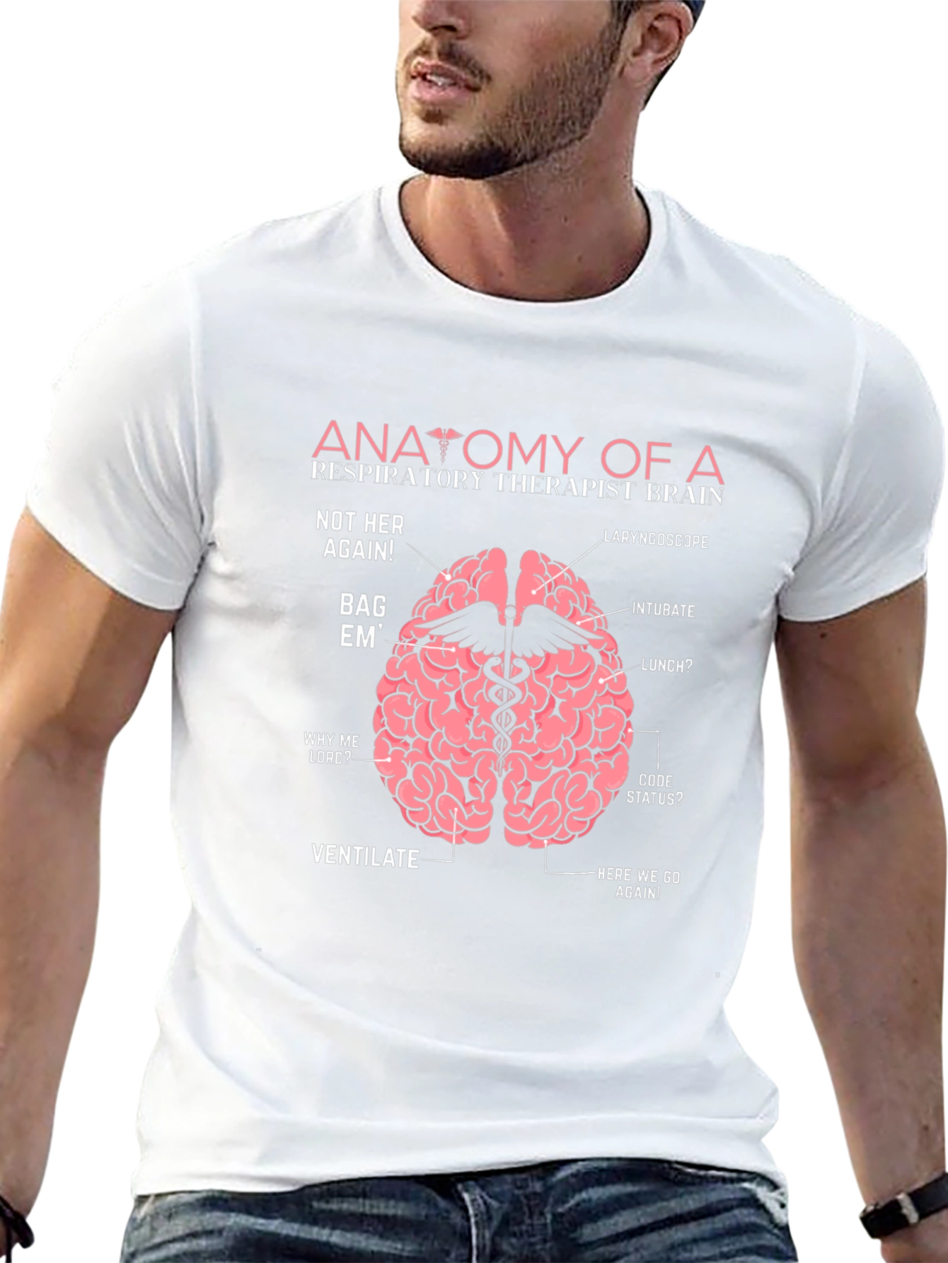 Respiratory Therapist Brain Anatomy T-Shirt