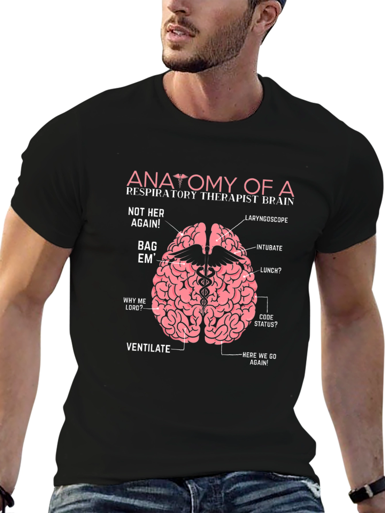 Respiratory Therapist Brain Anatomy T-Shirt