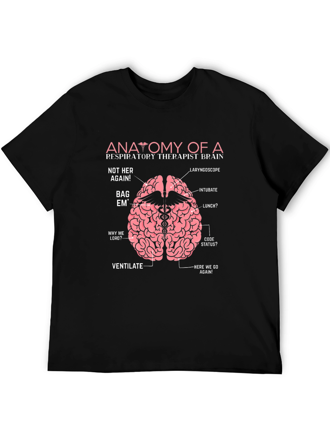 Respiratory Therapist Brain Anatomy T-Shirt